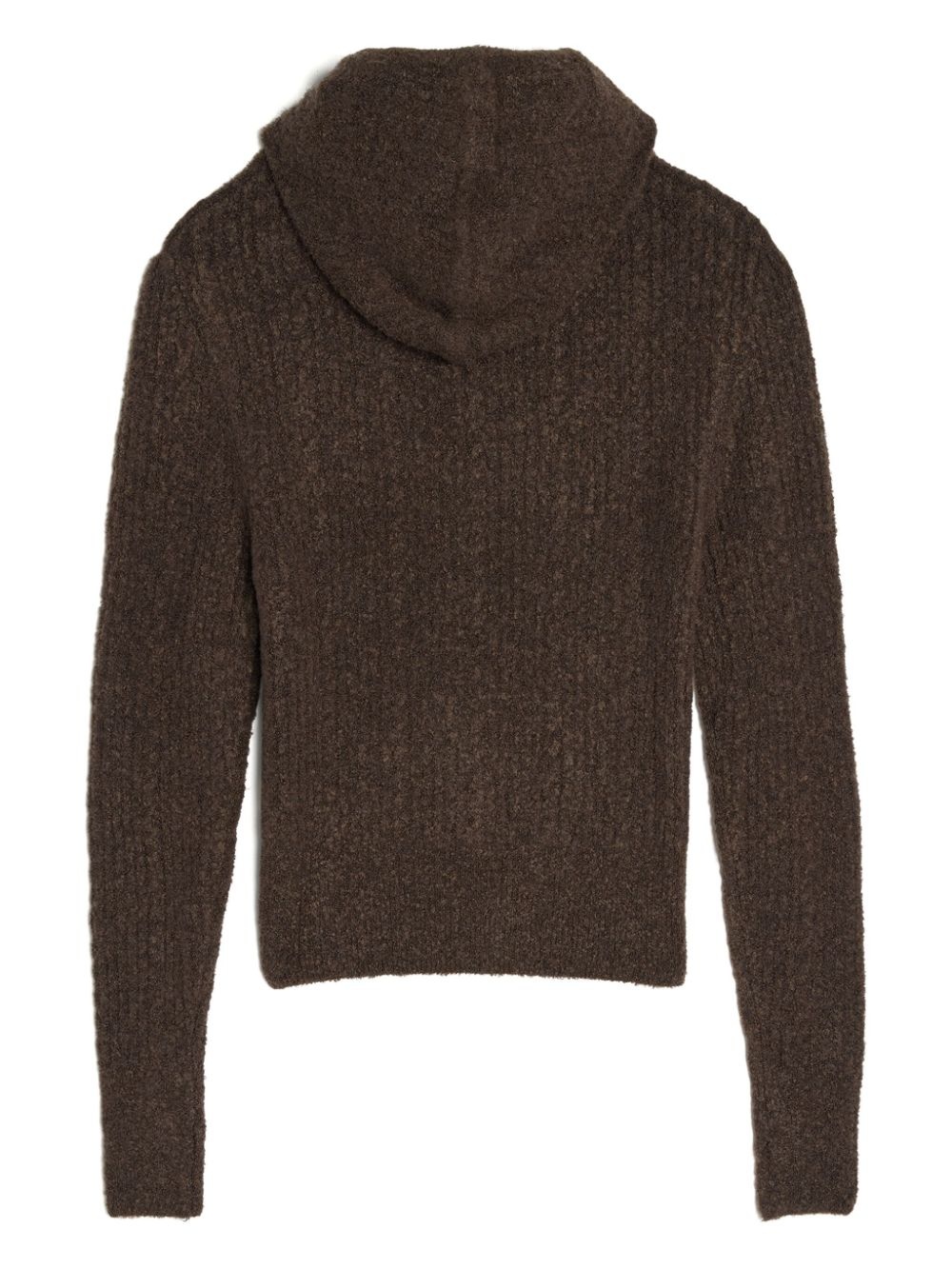 bouclé knitted hoodie - 2