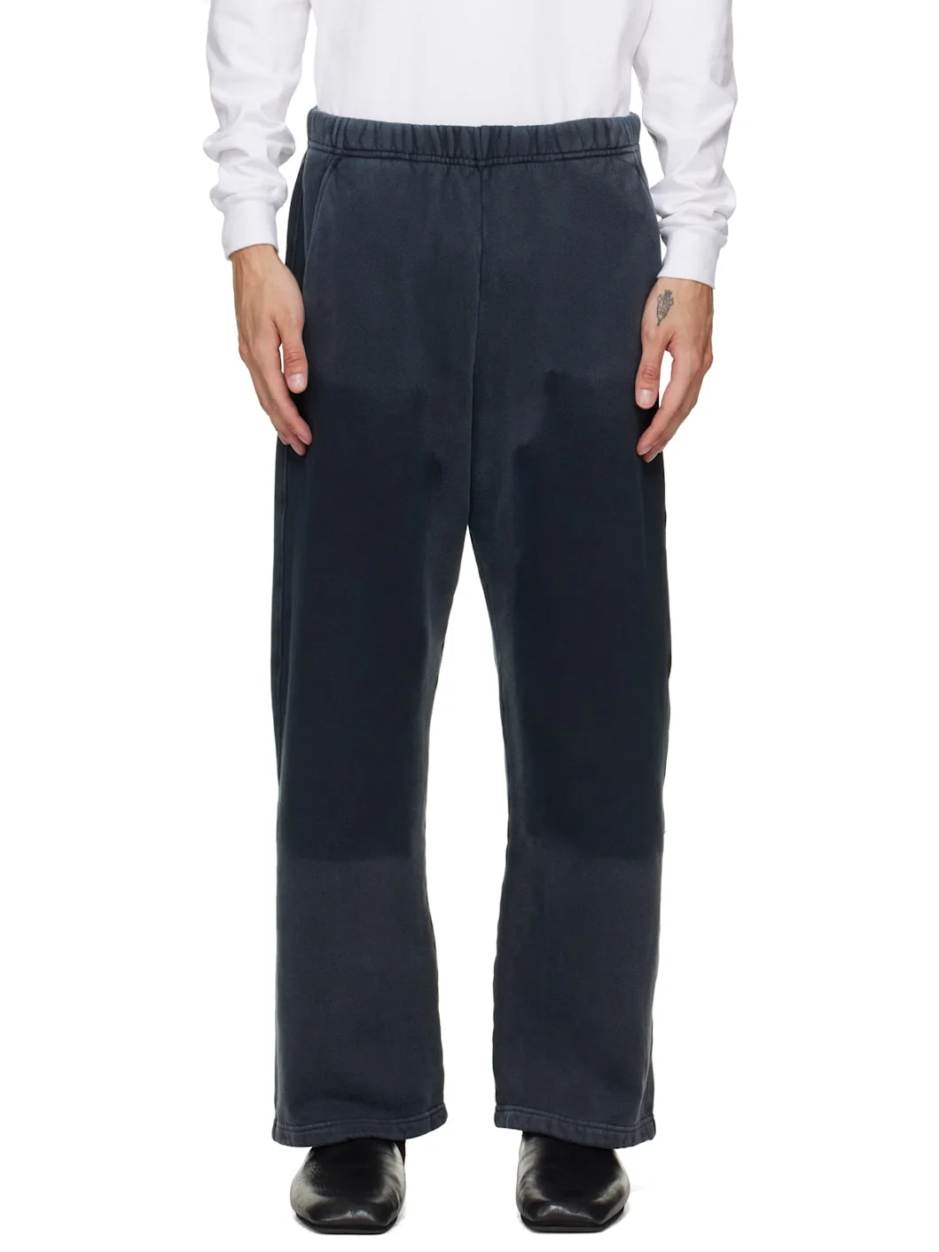 Black Heavyweight Carpenter Workwear Sweatpants - 1