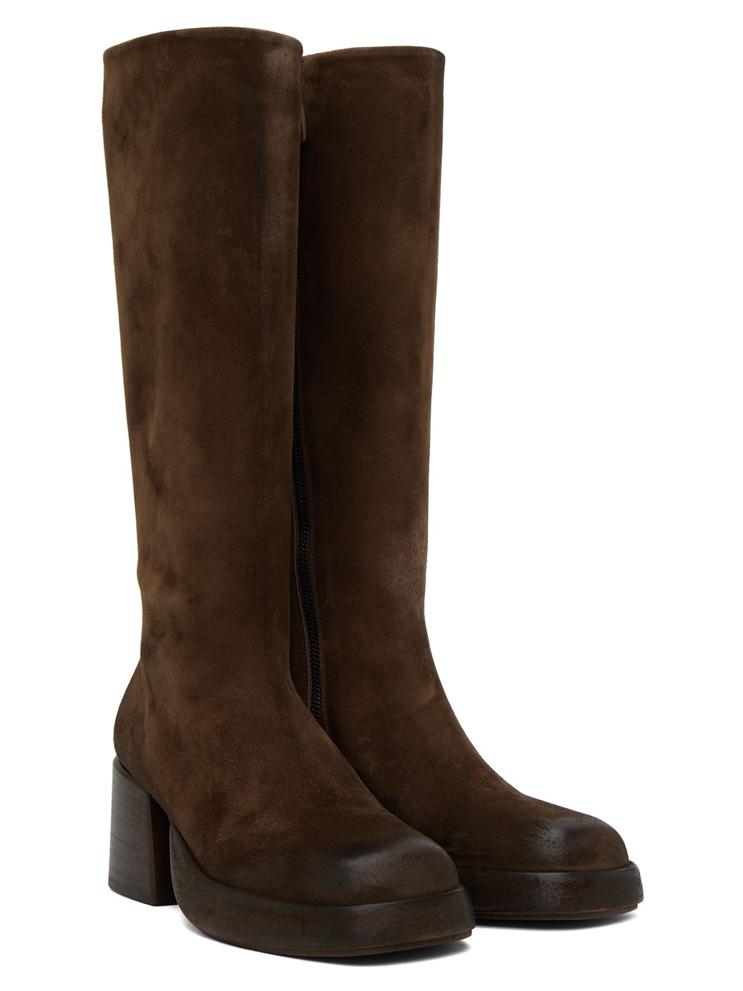Brown Plattino Tall Boots - 4
