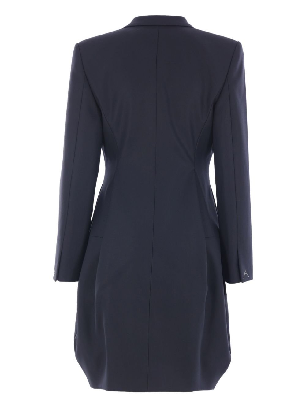 double-breasted padded-shoulder coat - 2
