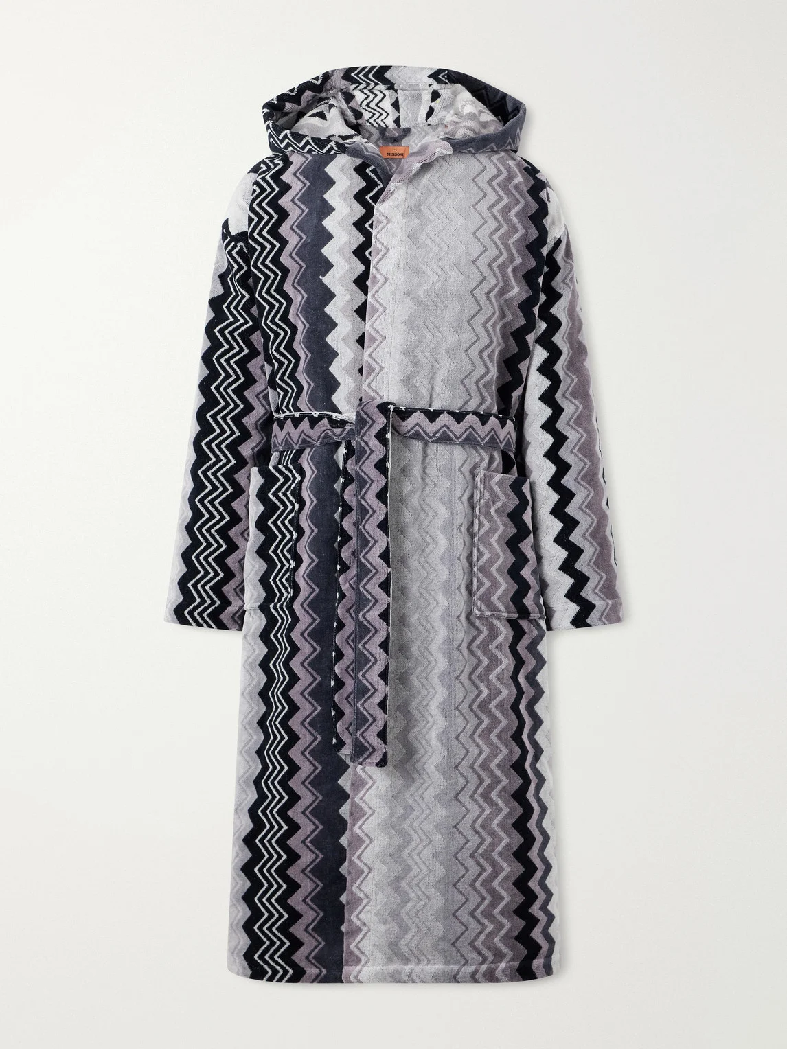 Giacomo Striped Cotton-Terry Hooded Robe - 1