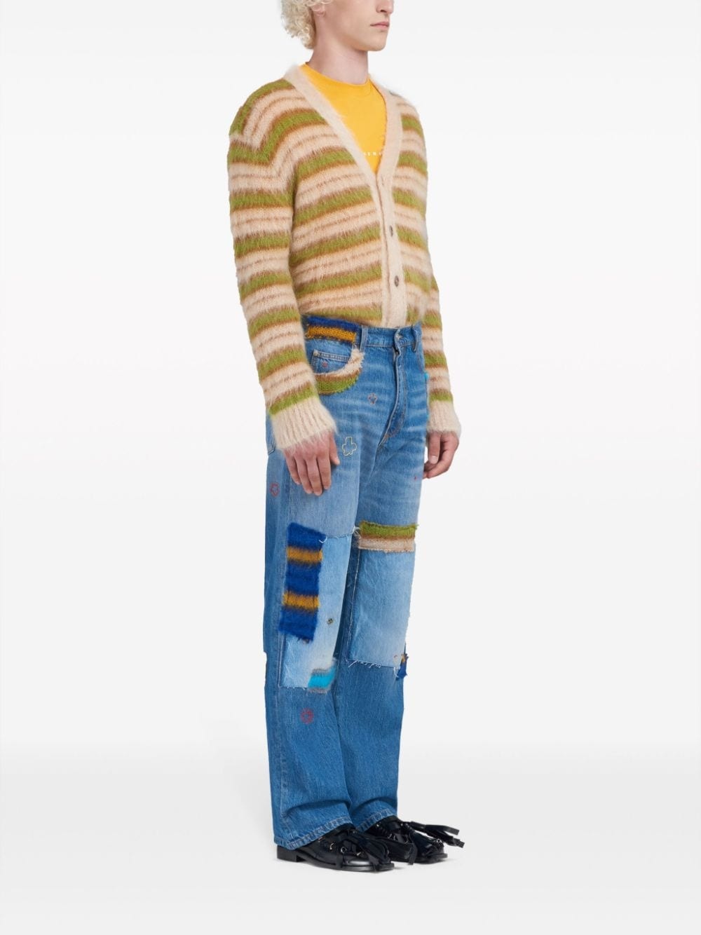 V-neck striped cardigan - 2