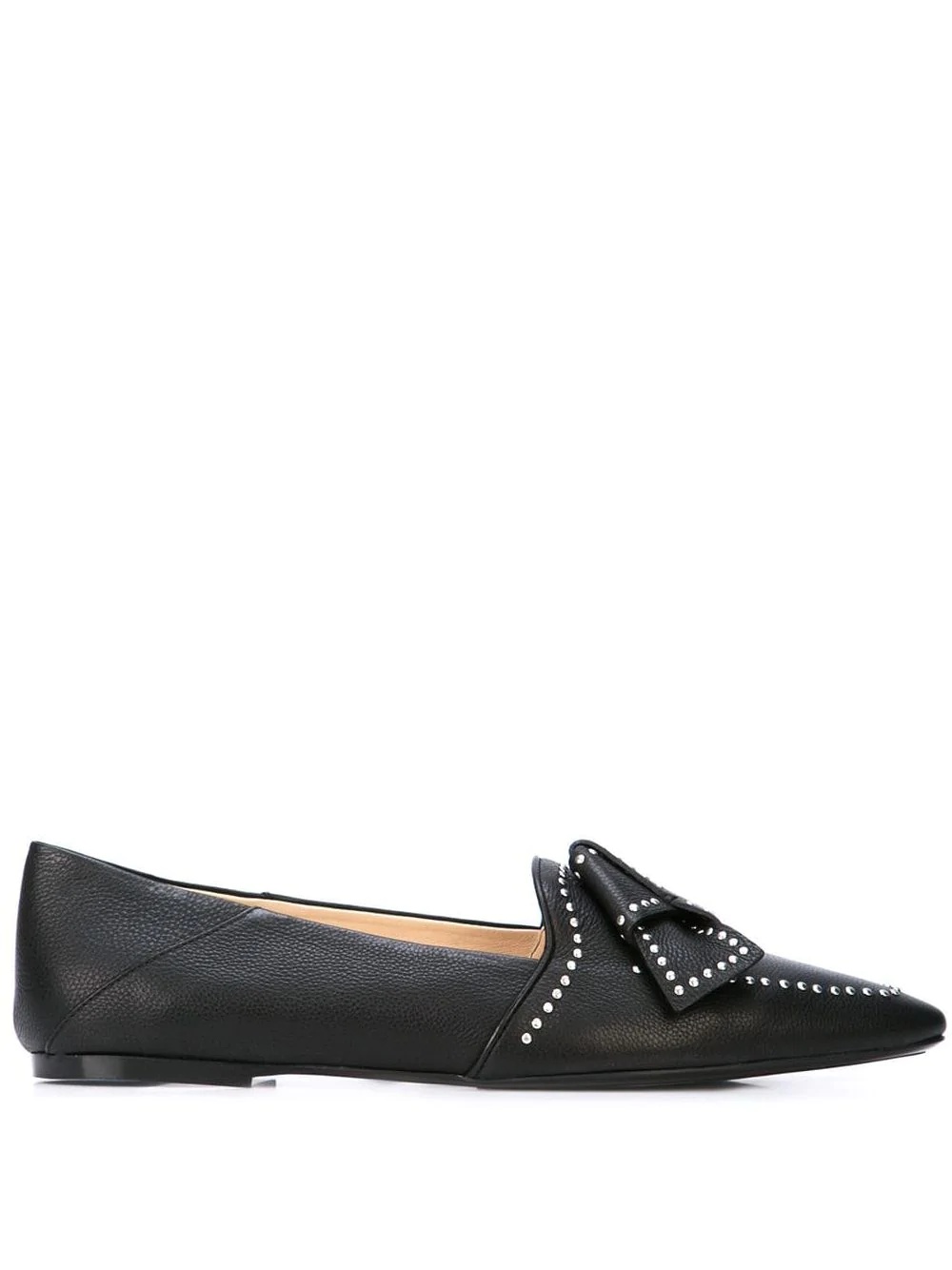 studded bow loafers - 1