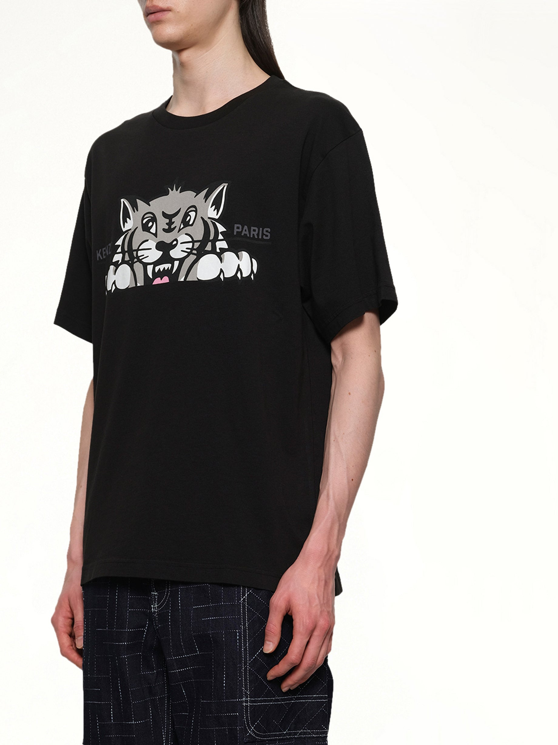 Kenzo Happy Tiger Oversize T-Shirt in Black - 3