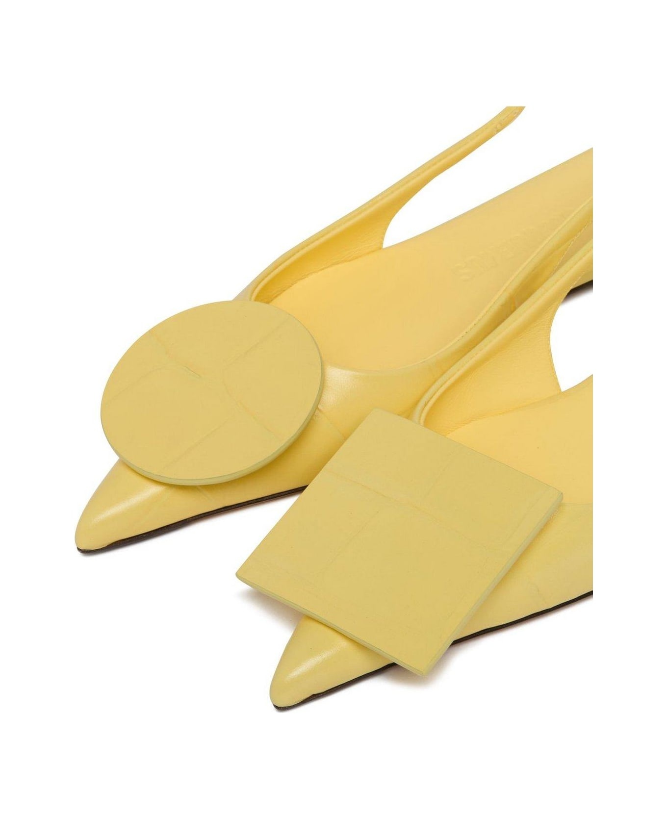 Pointed Toe Slingback Flats - 5