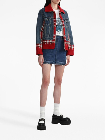 UNDERCOVER plaid-check panelled jacket outlook