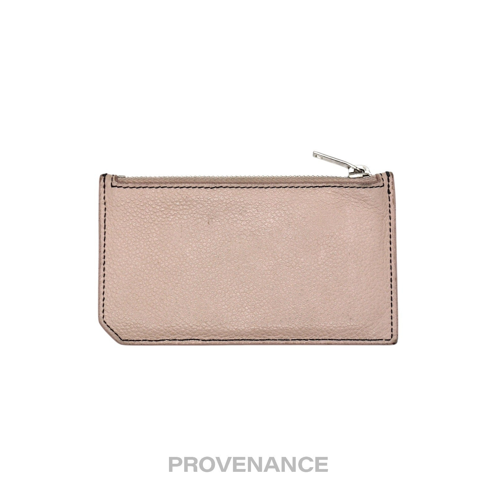 Saint Laurent Paris SLP Fragment Zip Card Wallet - Powder Pink - 2