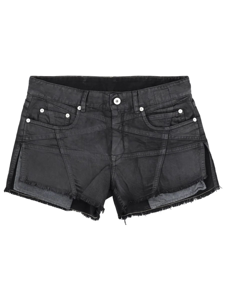 COTTON DENIM WOOL SHORTS - 1