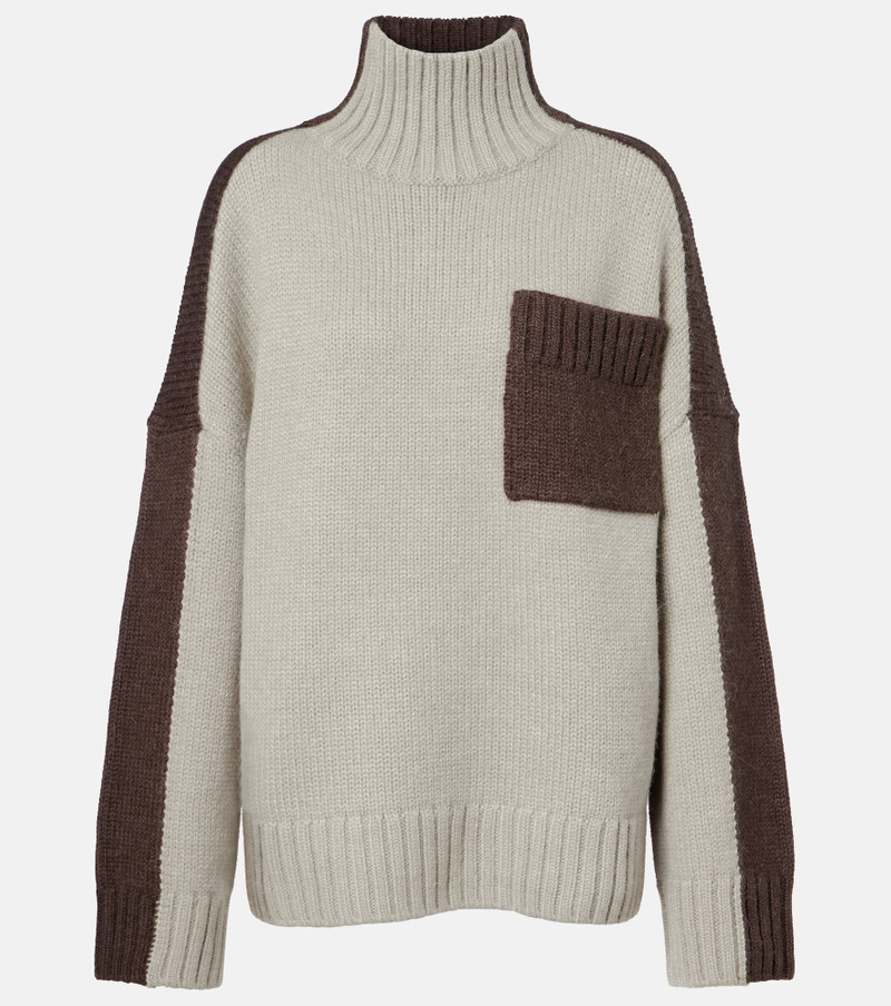 Wool and alpaca-blend turtleneck sweater 1