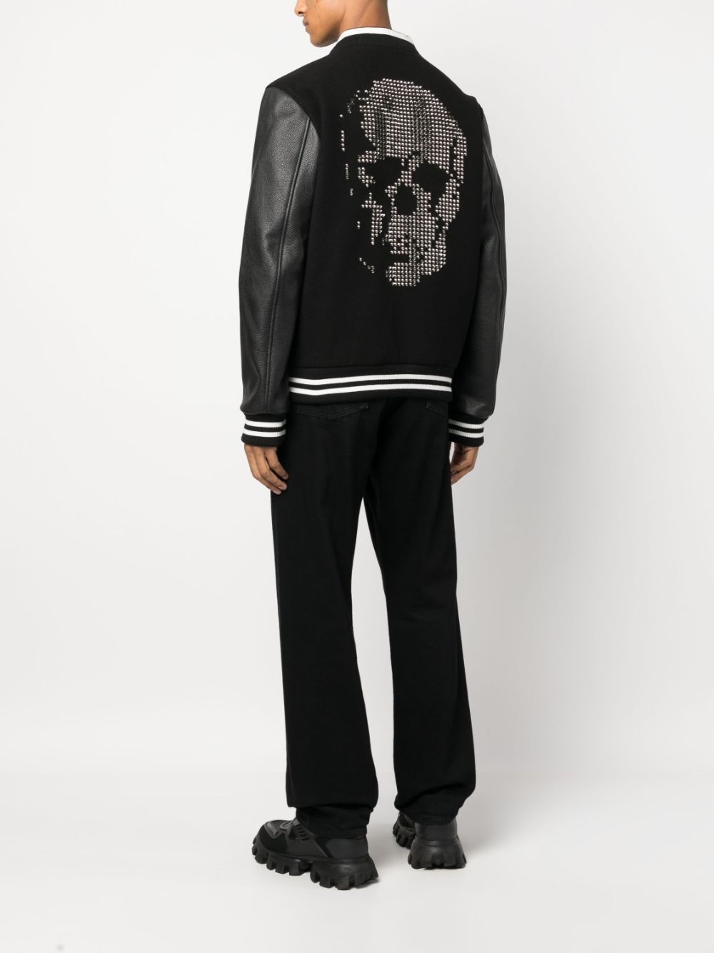 studded-skull bomber jacket - 2