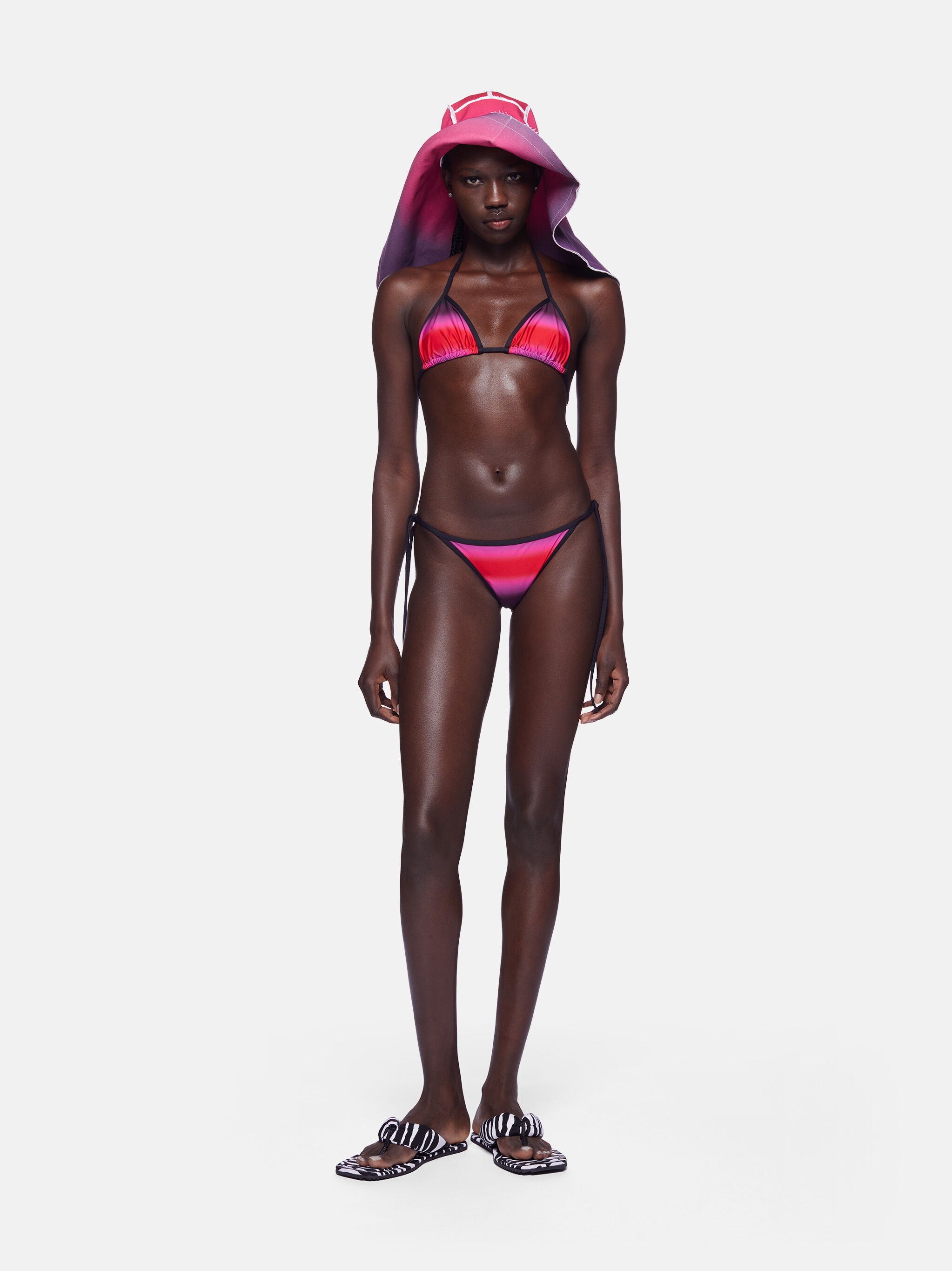 RED, BLACK AND FUCHSIA BIKINI - 3