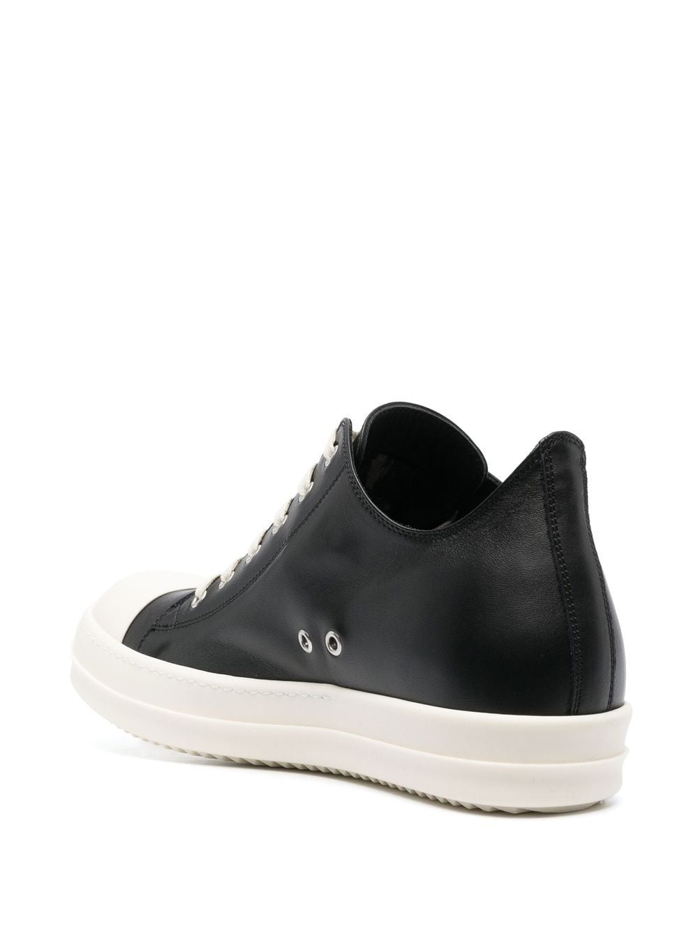 leather low-top sneakers - 3