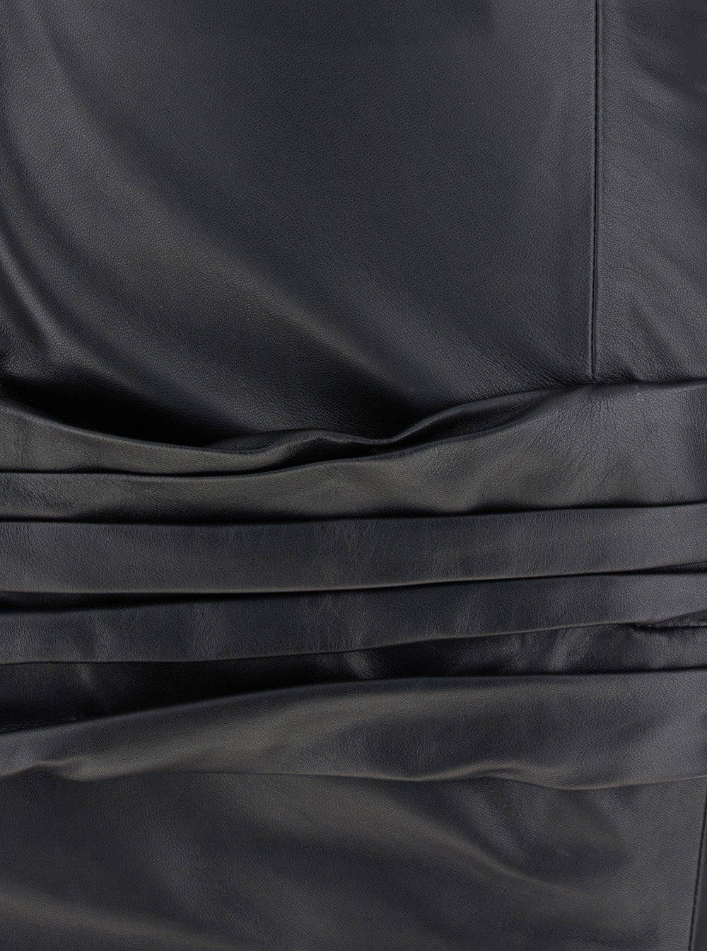 The Attico Women Black Sleeveless Off-Shoulder Midi Dress With Front Single Slit And Ruched Waist In - 3