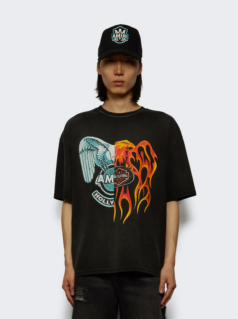 AMIRI Spliced Logo Tee Black outlook