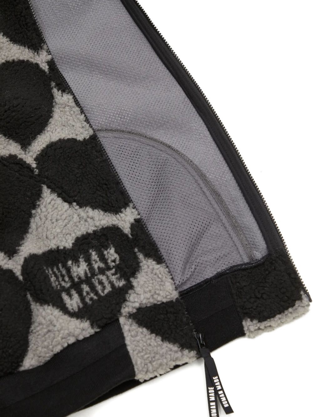 heart-pattern fleece jacket - 5