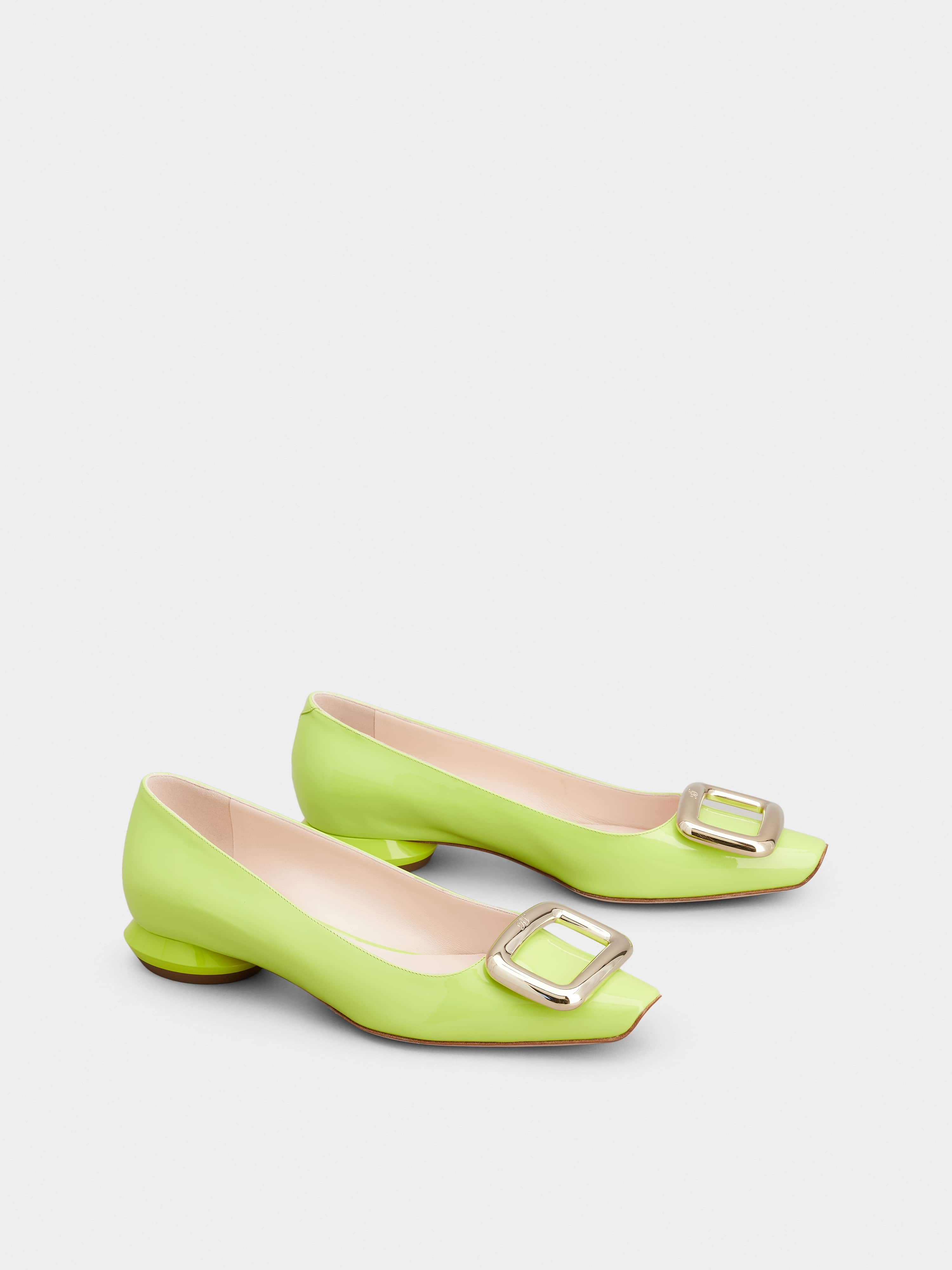 Viv' Choc Metal Buckle Ballerinas in Patent Leather - 2