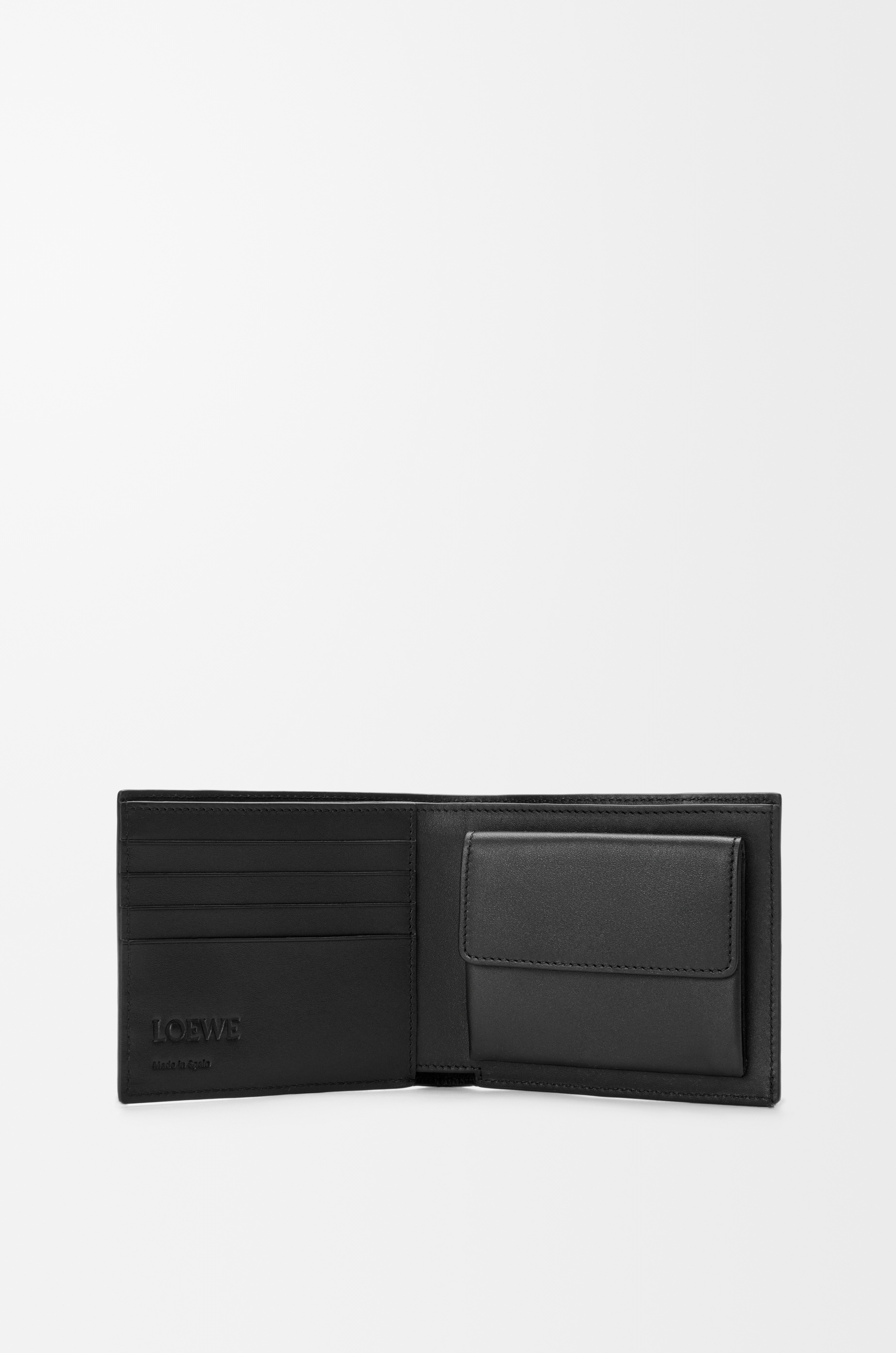 Puzzle bifold coin wallet in supple grained calfskin - 2