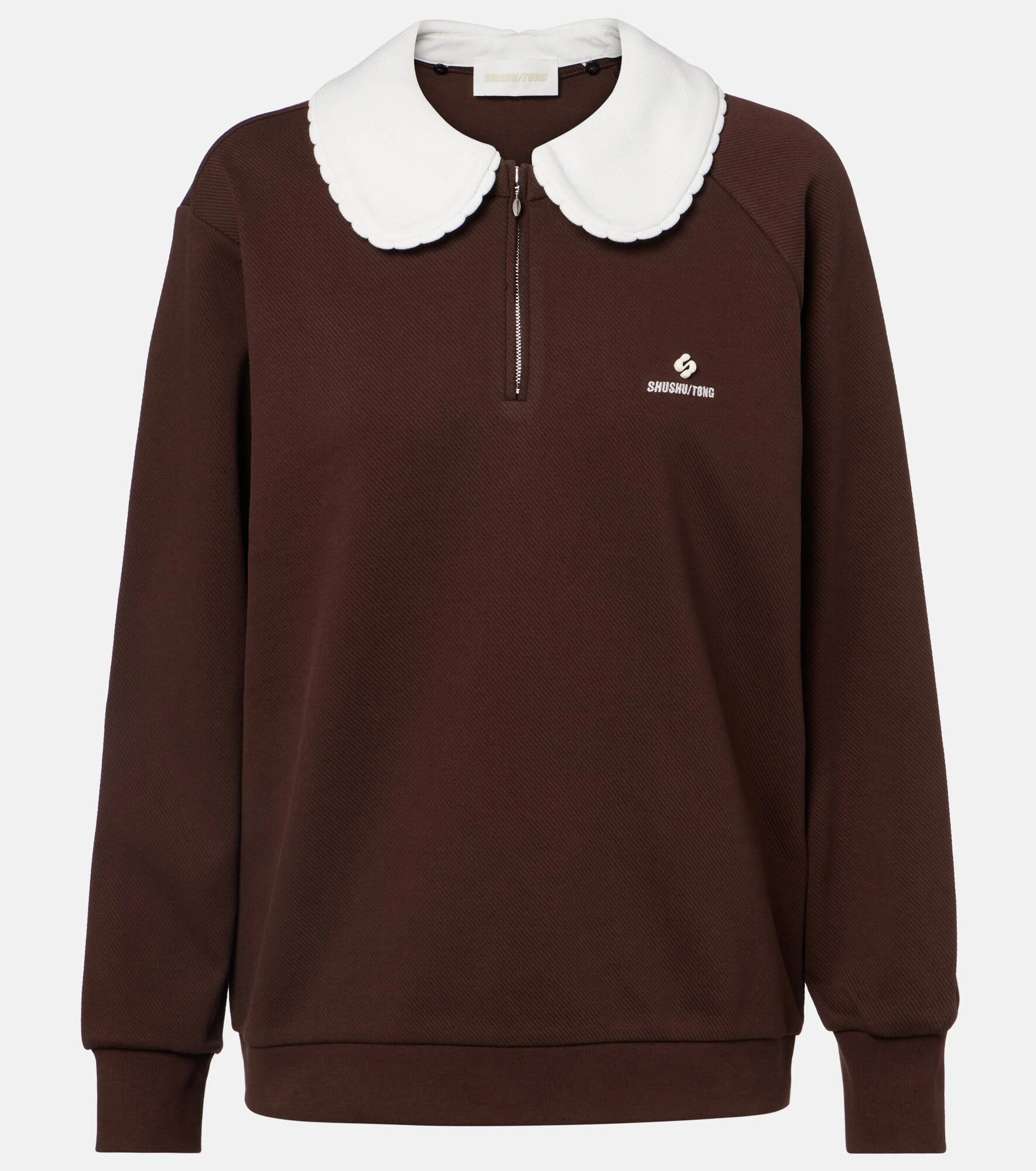 Logo cotton-blend sweatshirt - 1