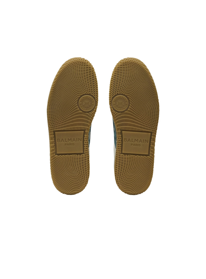Balmain Swan suede and smooth leather trainers 4