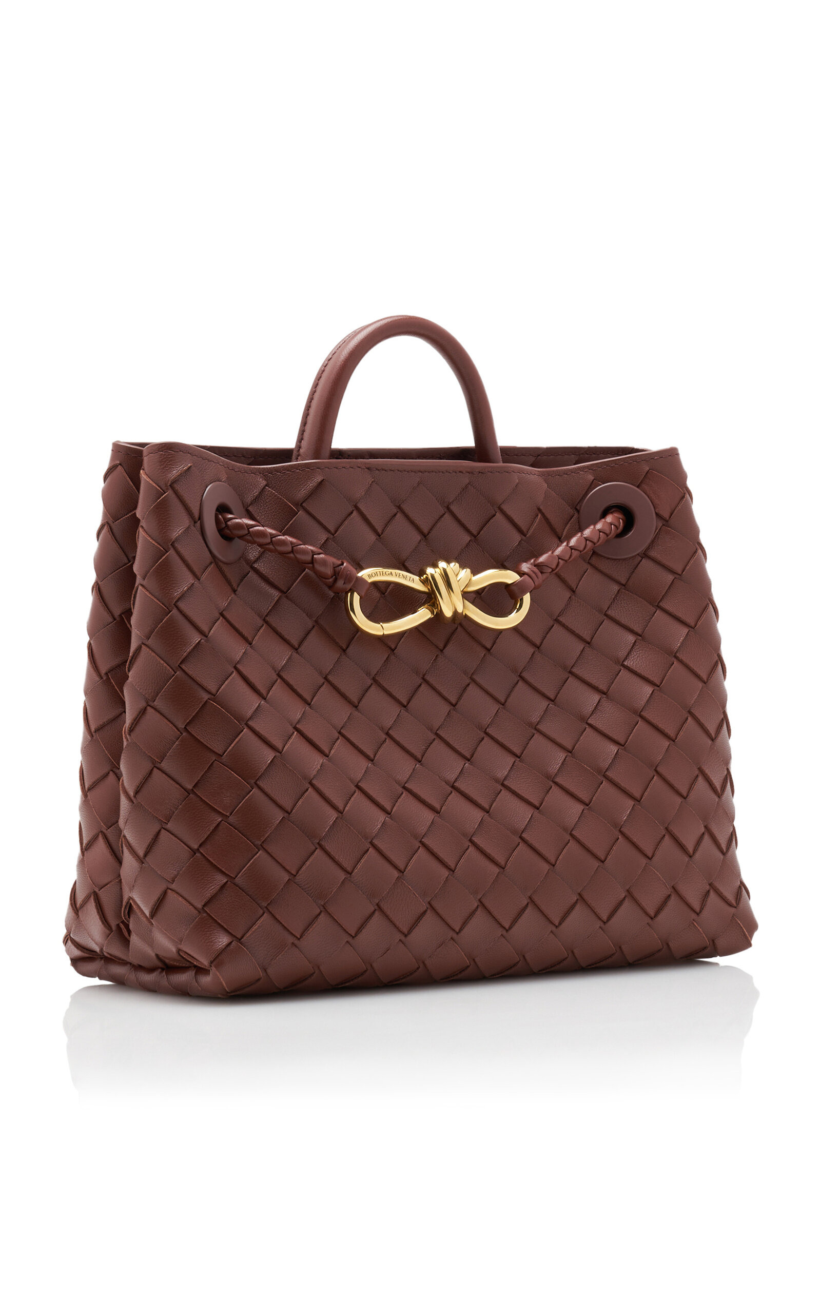 Small Andiamo Intrecciato Leather Bag brown - 4