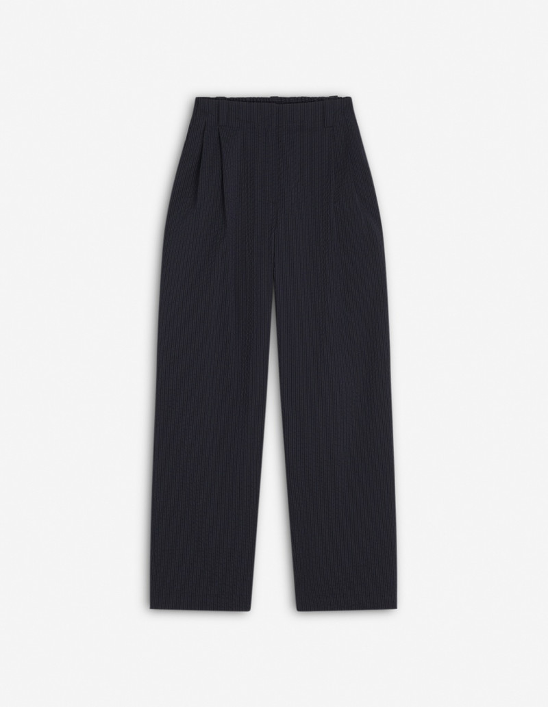ELASTICATED CASUAL PLEATED PANTS - 1