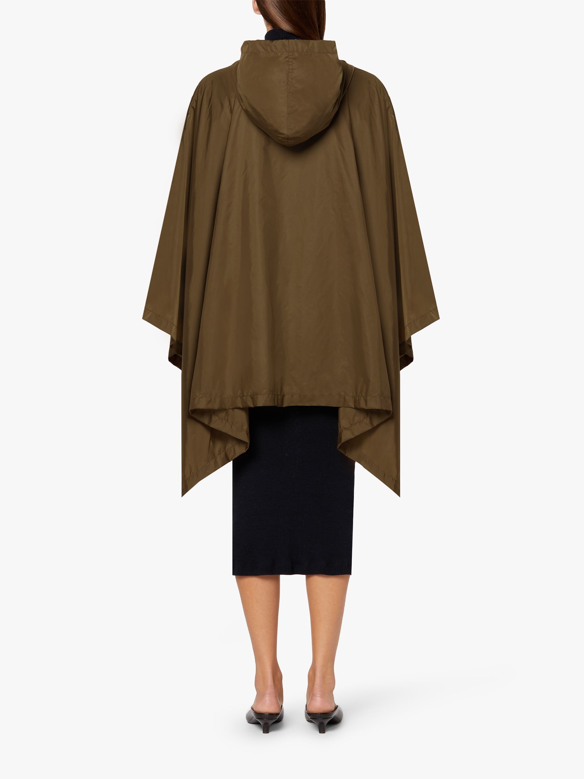 ALNESS MOCHA NYLON HOODED PONCHO | LMC-063 - 4