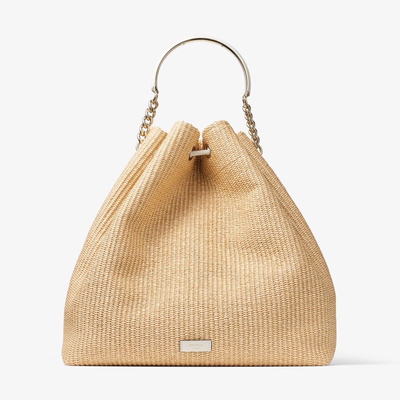 Bon Bon Bucket Maxi
Natural Raffia and Smooth Leather Bucket Bag 8