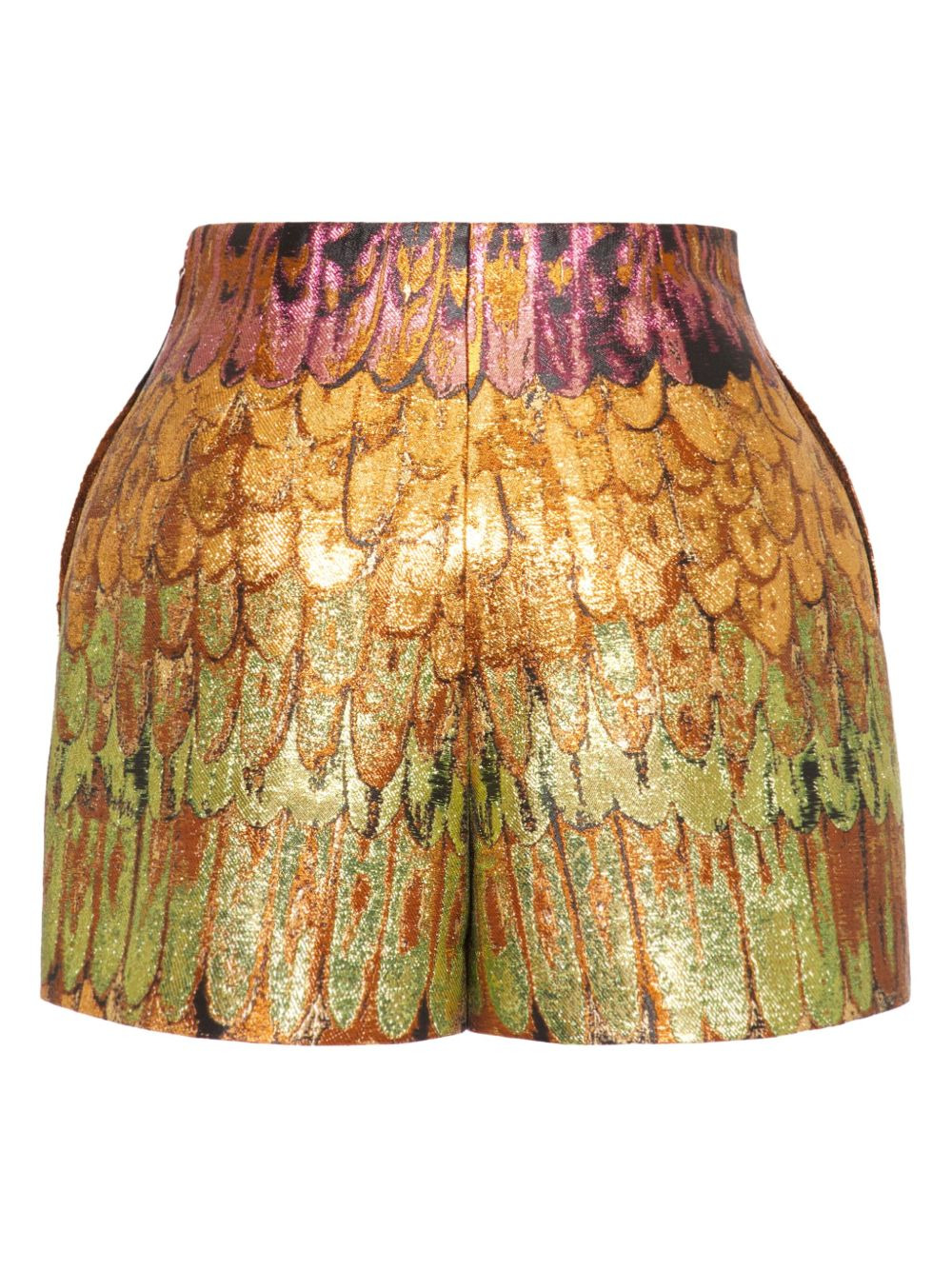 Golden Wings brocade shorts - 2