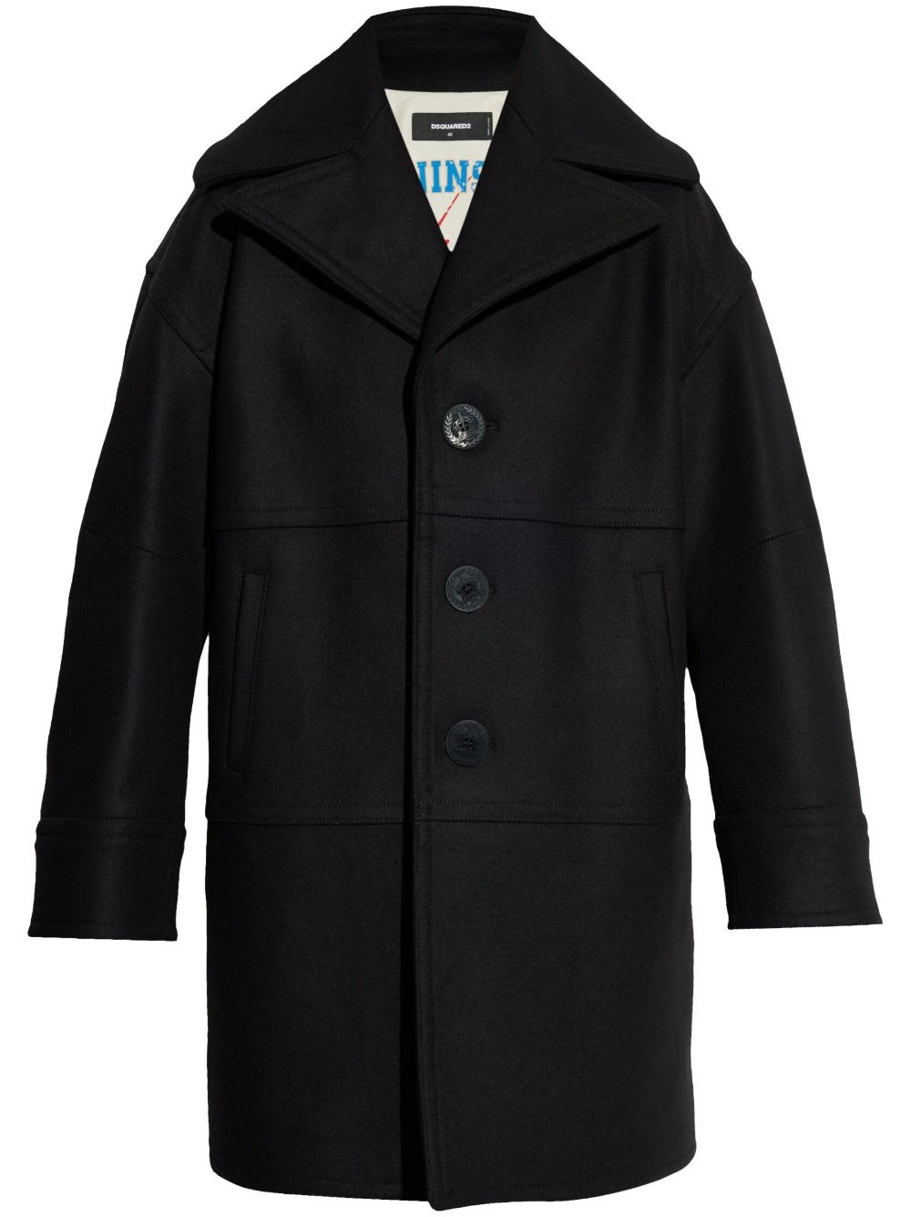 notched-lapels coat - 1