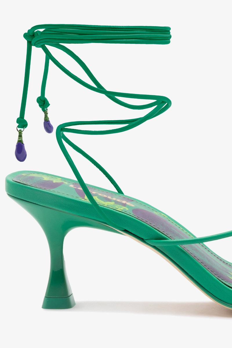 Nadia Sandal In Green Leather 4
