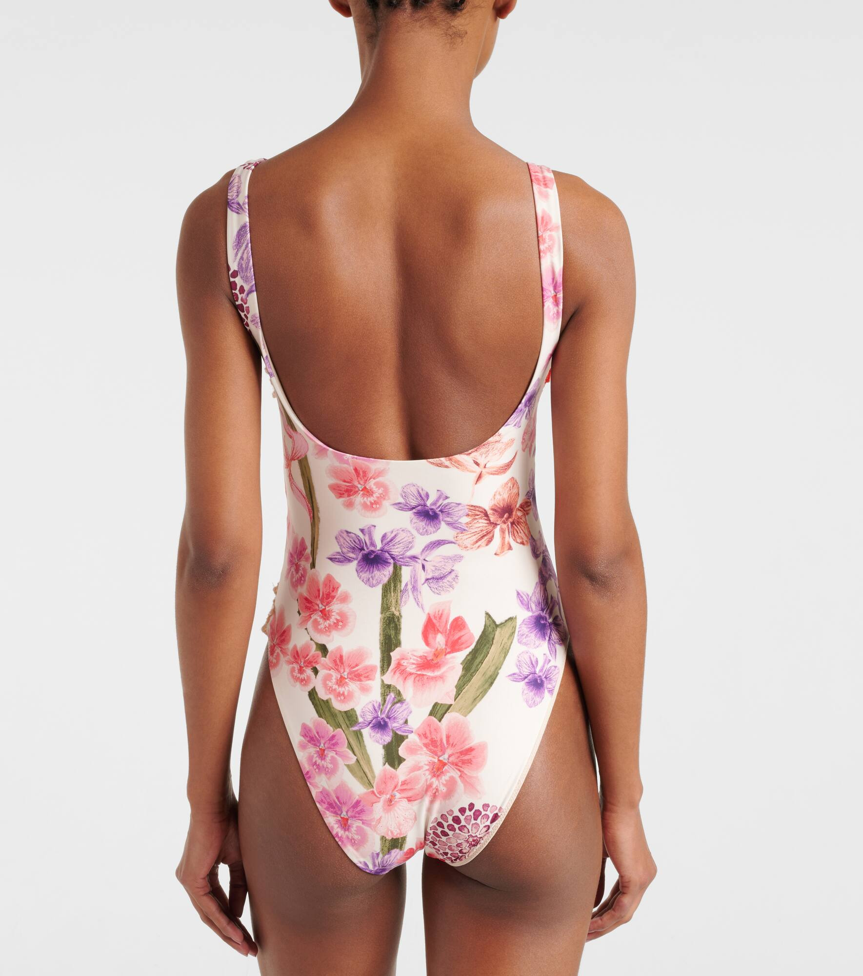 Floral-appliqué swimsuit - 3