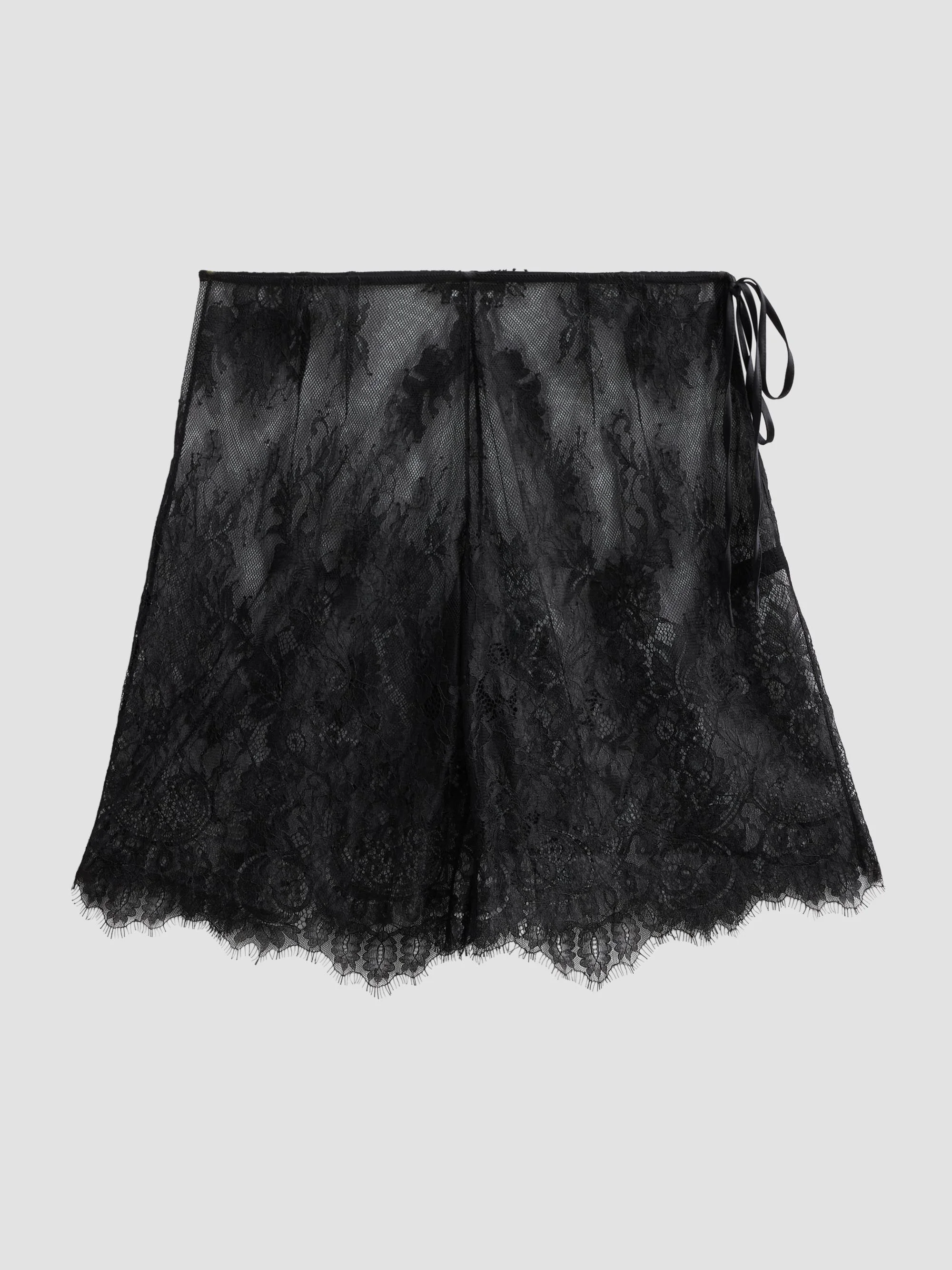 Women's High Summer Sabine Lace Bermuda Shorts - Black - 1