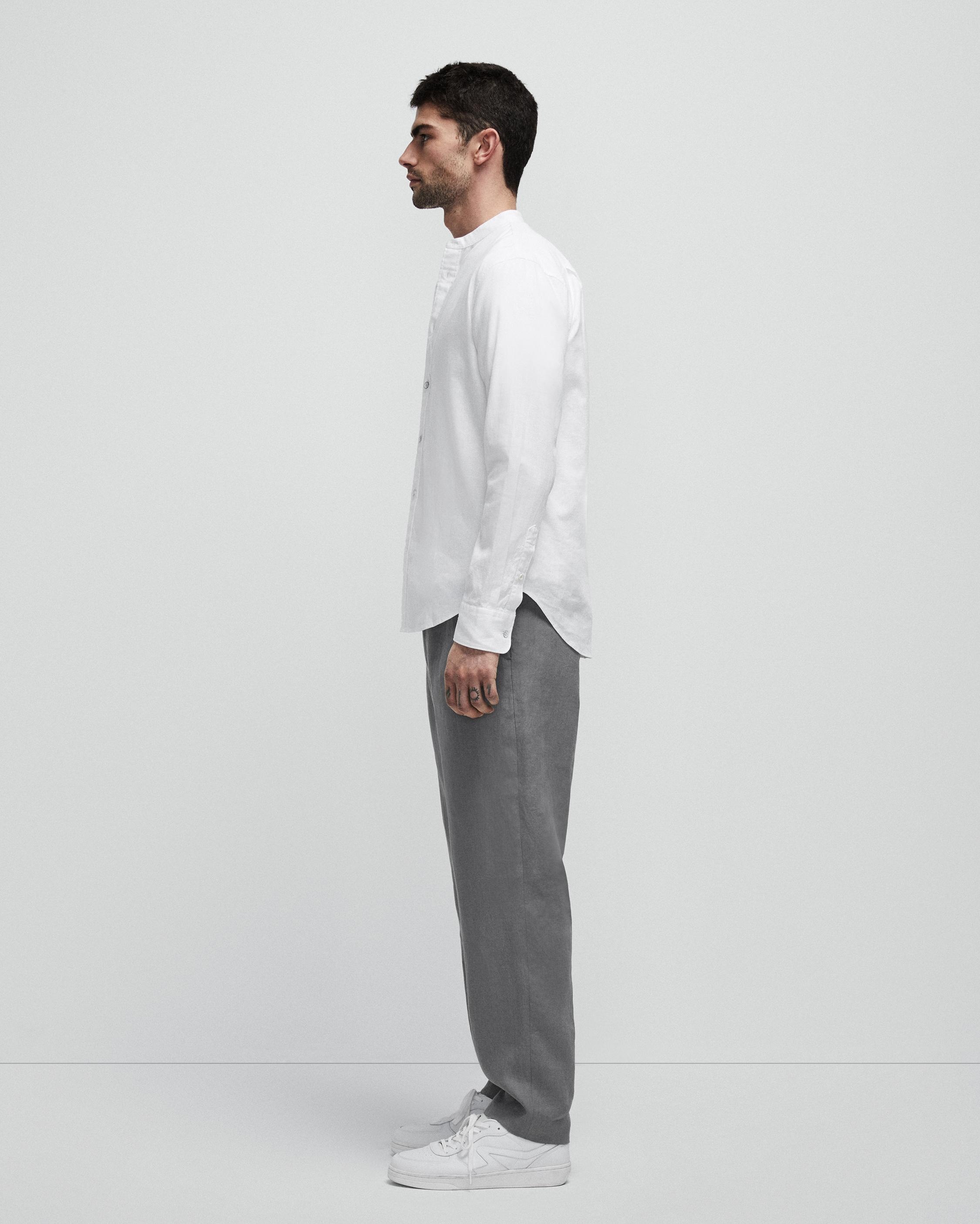 Grandad Engineered Hemp Cotton Shirt
Slim Fit Button Down Shirt - 5