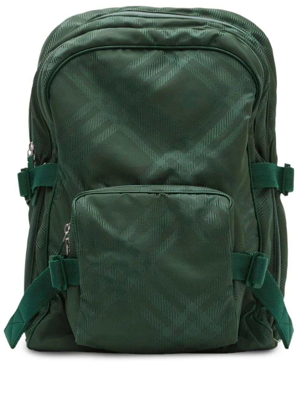 checked jacquard backpack - 1