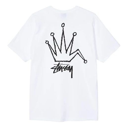 Stussy Unisex Old Crown Printing Logo White 1904510-WHITE - 1