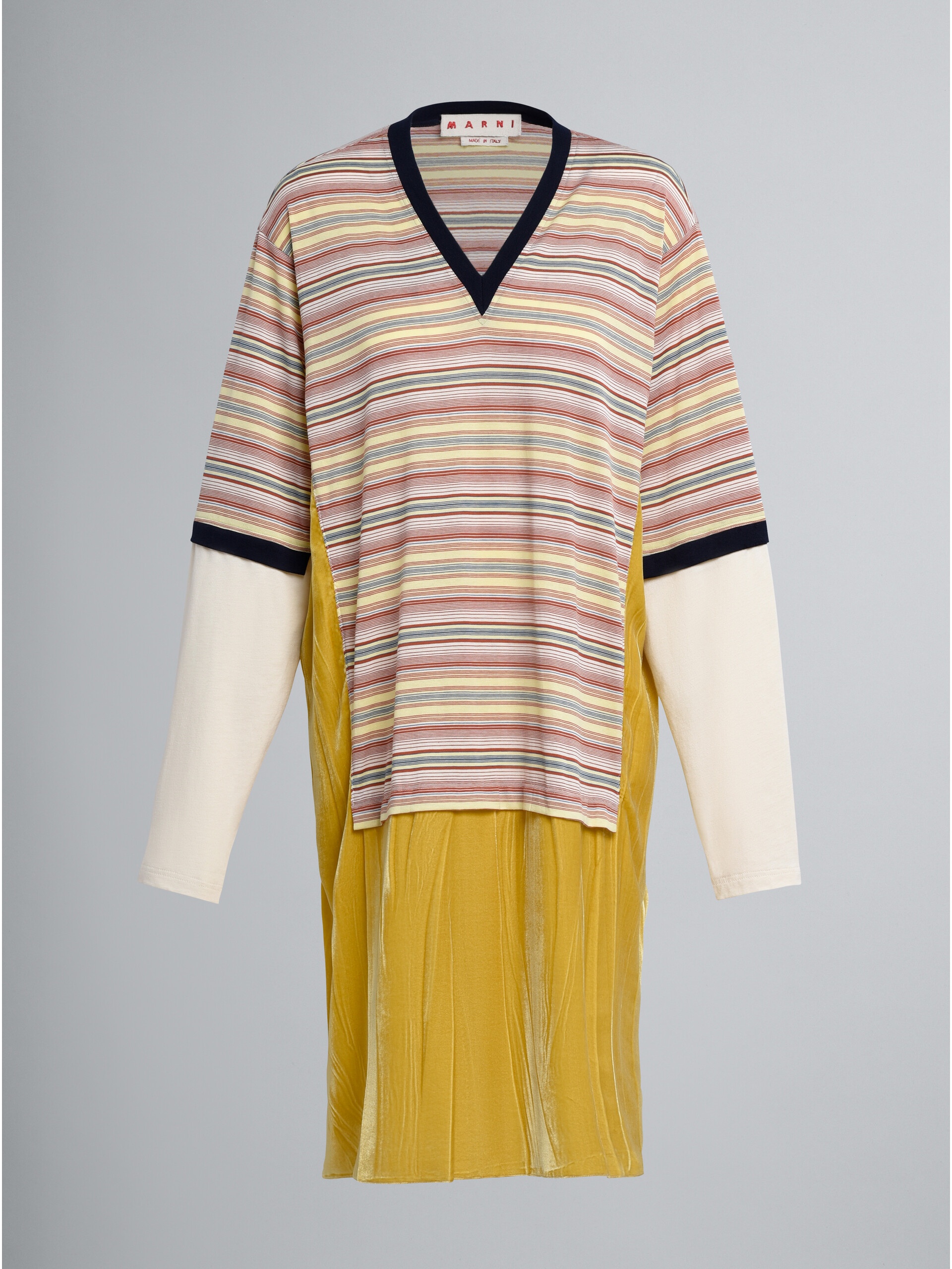 DRESS IN MIXED MATERIAL - 1