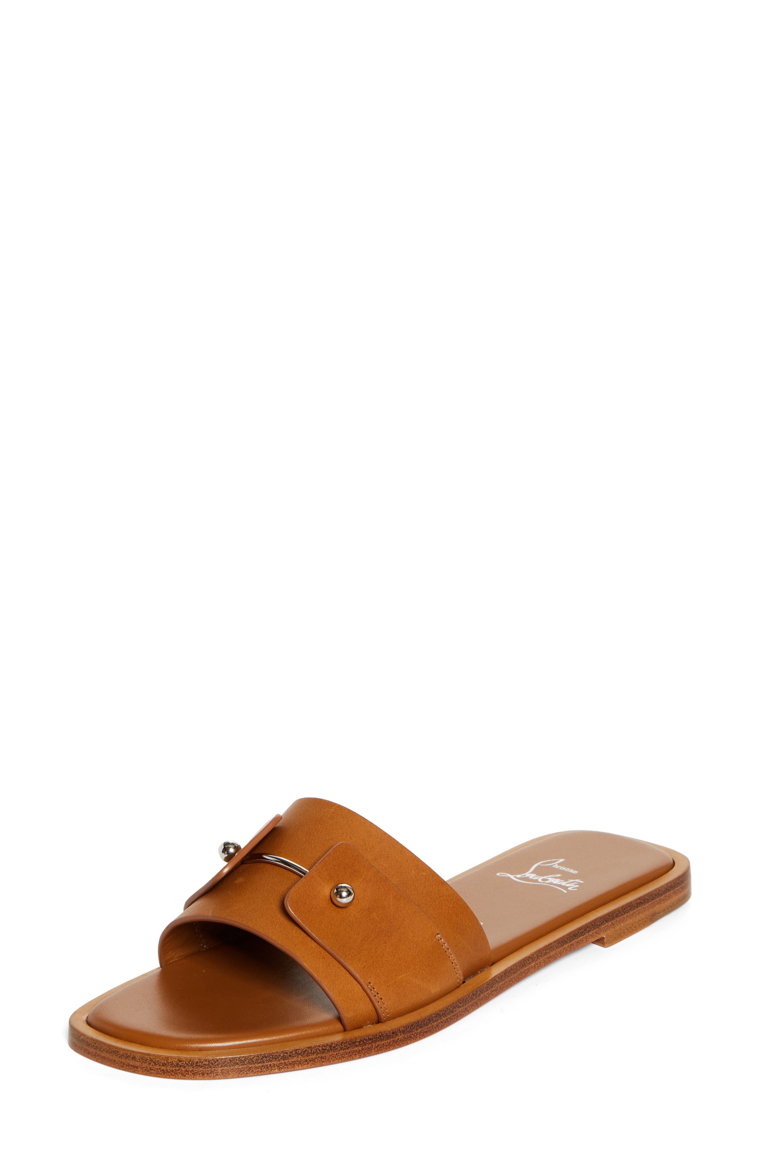 Christian Louboutin Chambelimule Donna Slide Sandal in Terra at Nordstrom - 1