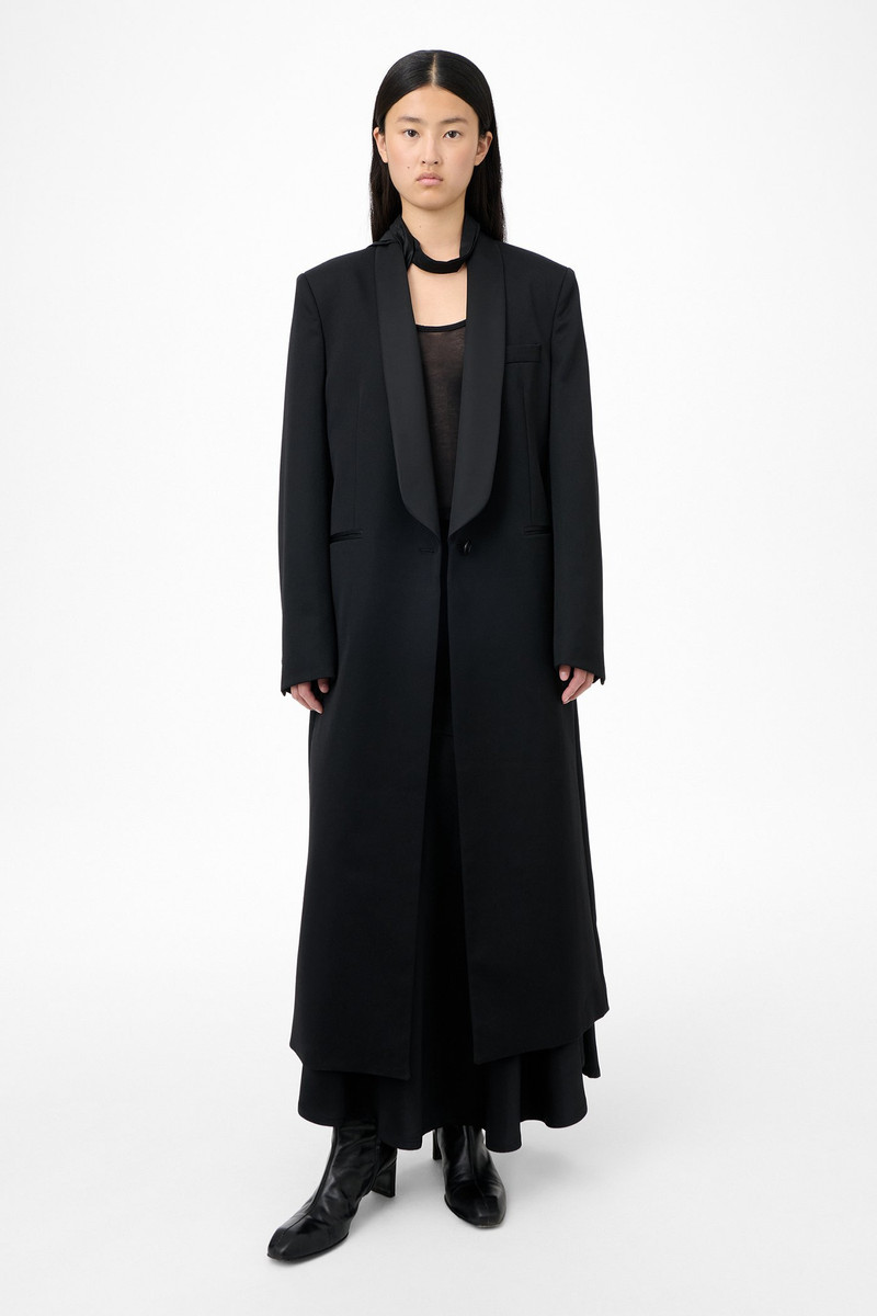 Our Legacy Supper Coat Onyx Black Tech Sateen outlook