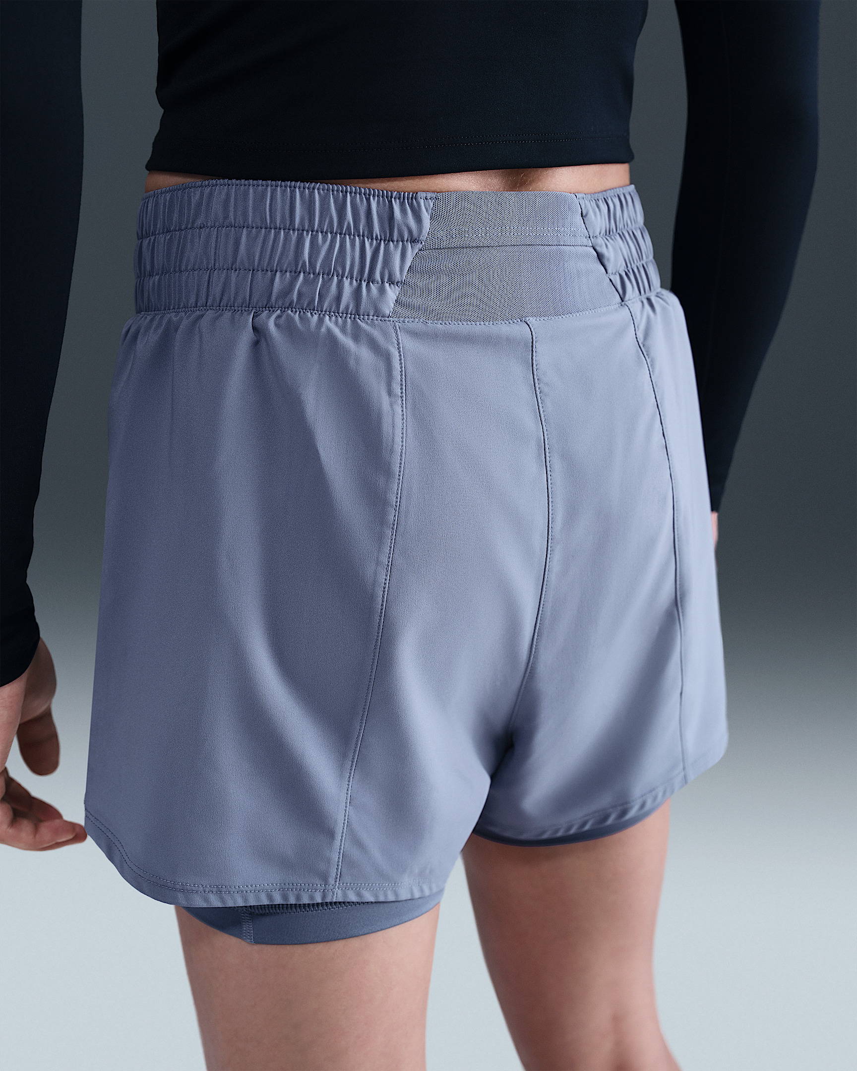 Nike One Women's Dri-FIT High-Waisted 3" 2-in-1 Shorts - 3