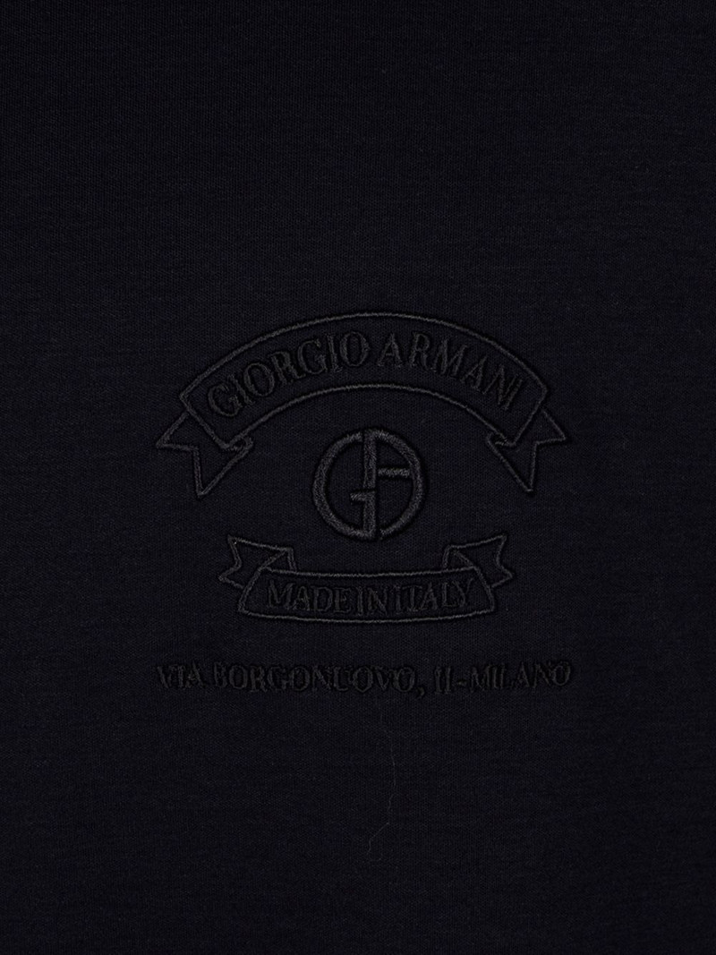 embroidered cotton-modal T-shirt 3