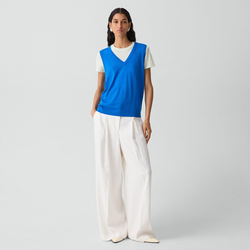 Theory V-Neck Tank Top in Regal Wool outlook