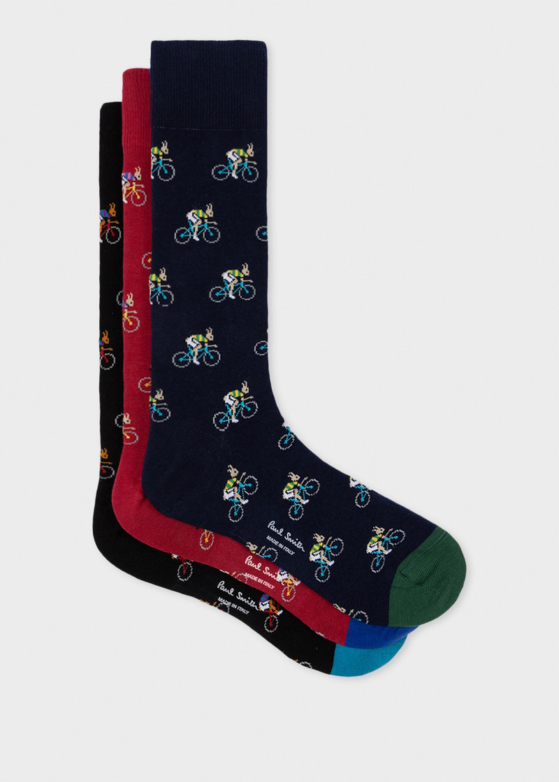 'Rabbit Bike' Socks Three Pack - 1