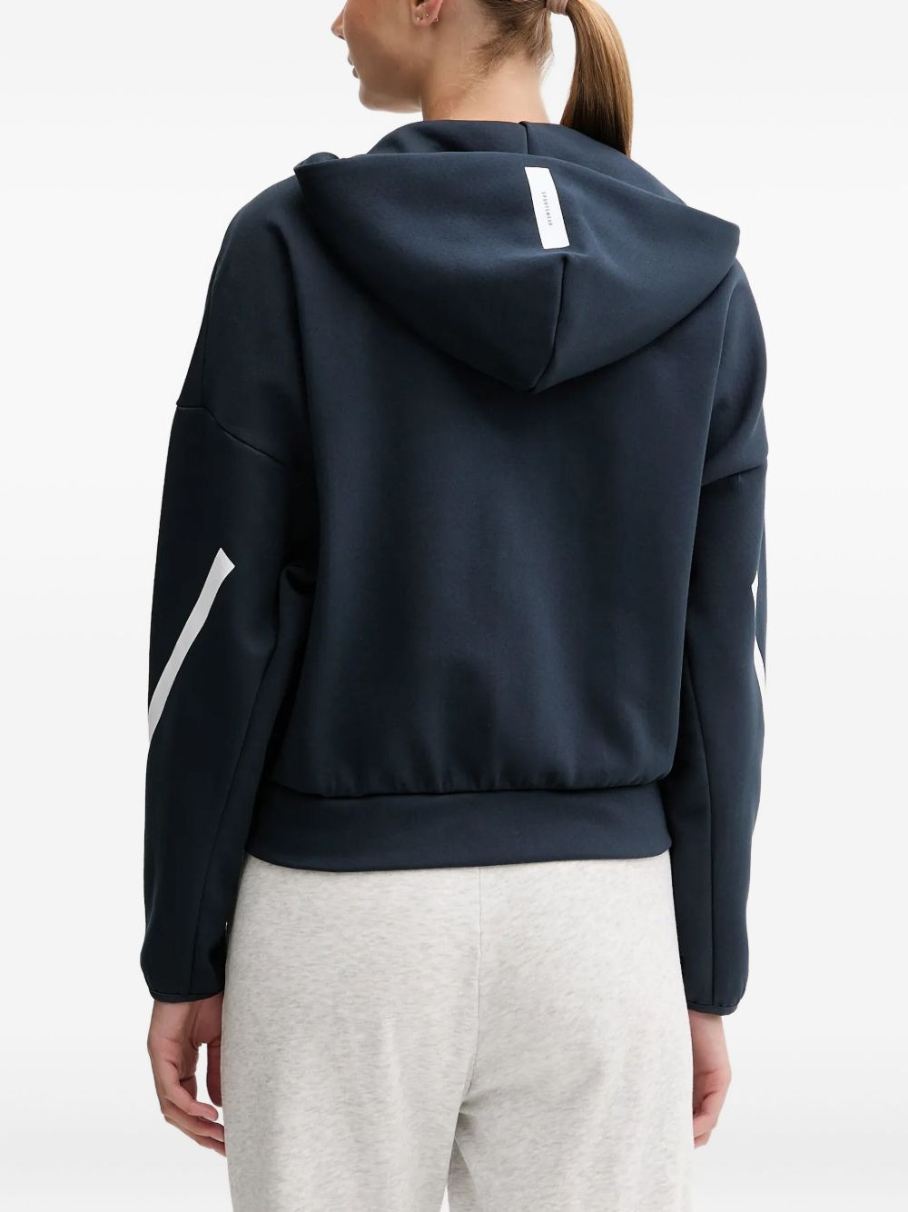 logo-detail zip-up hoodie - 3