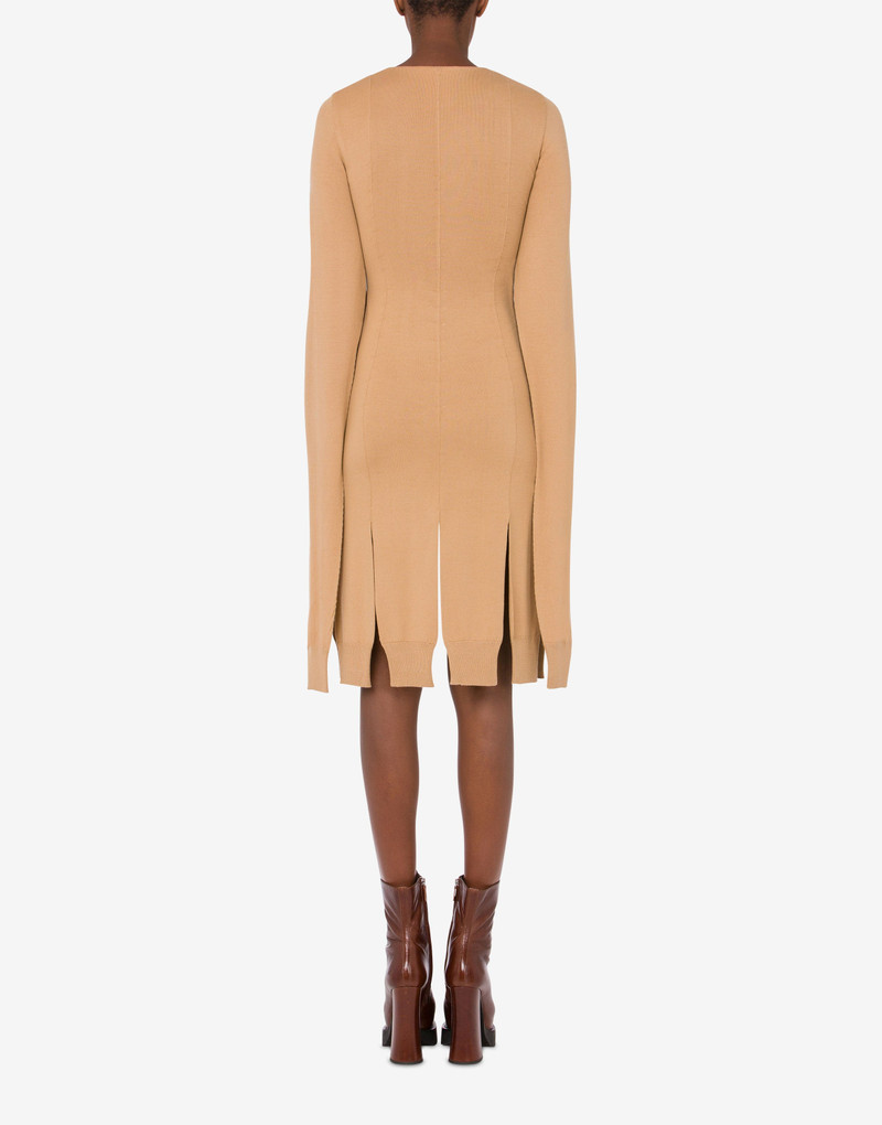 WOOL DRESS WITH CAPE SLEEVES 3