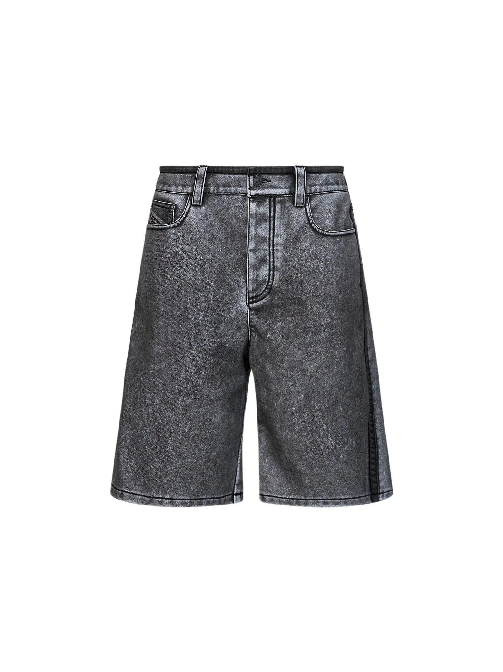 Grey PU P-Arlor Bermuda shorts - 1