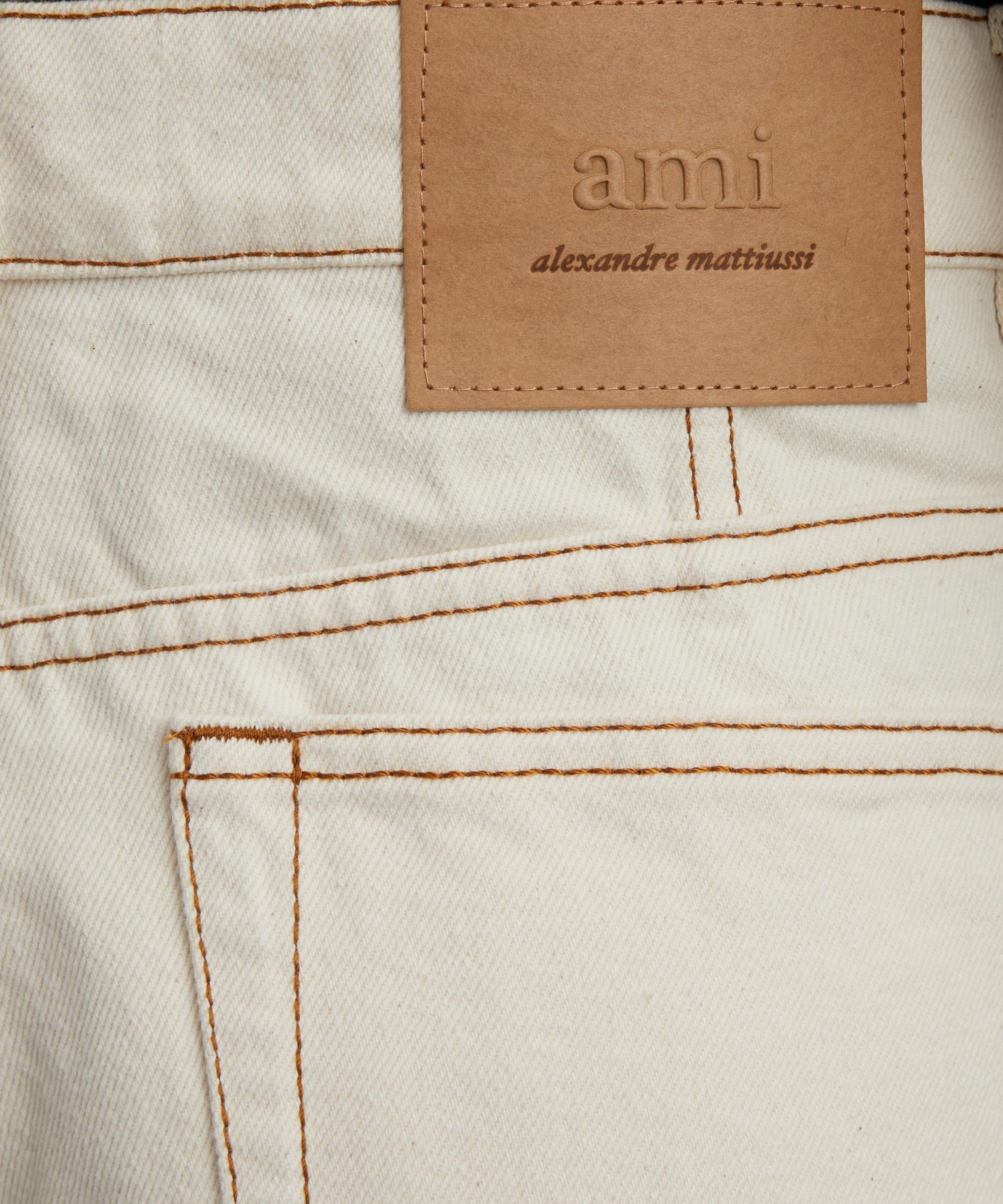 White Cream Wide Fit Jeans - 5