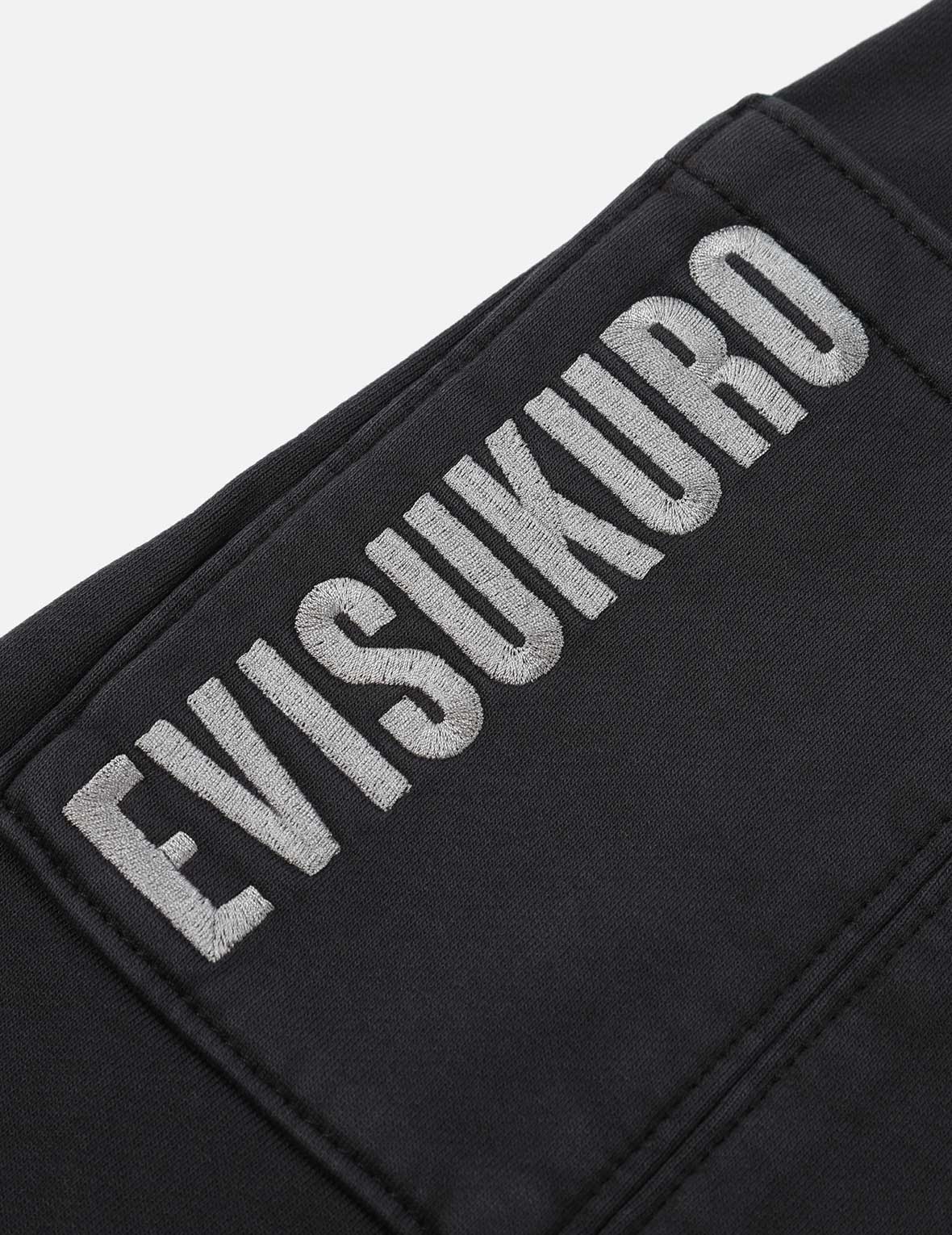 Distorted Kamon Embroidery Sweat Shorts - 8