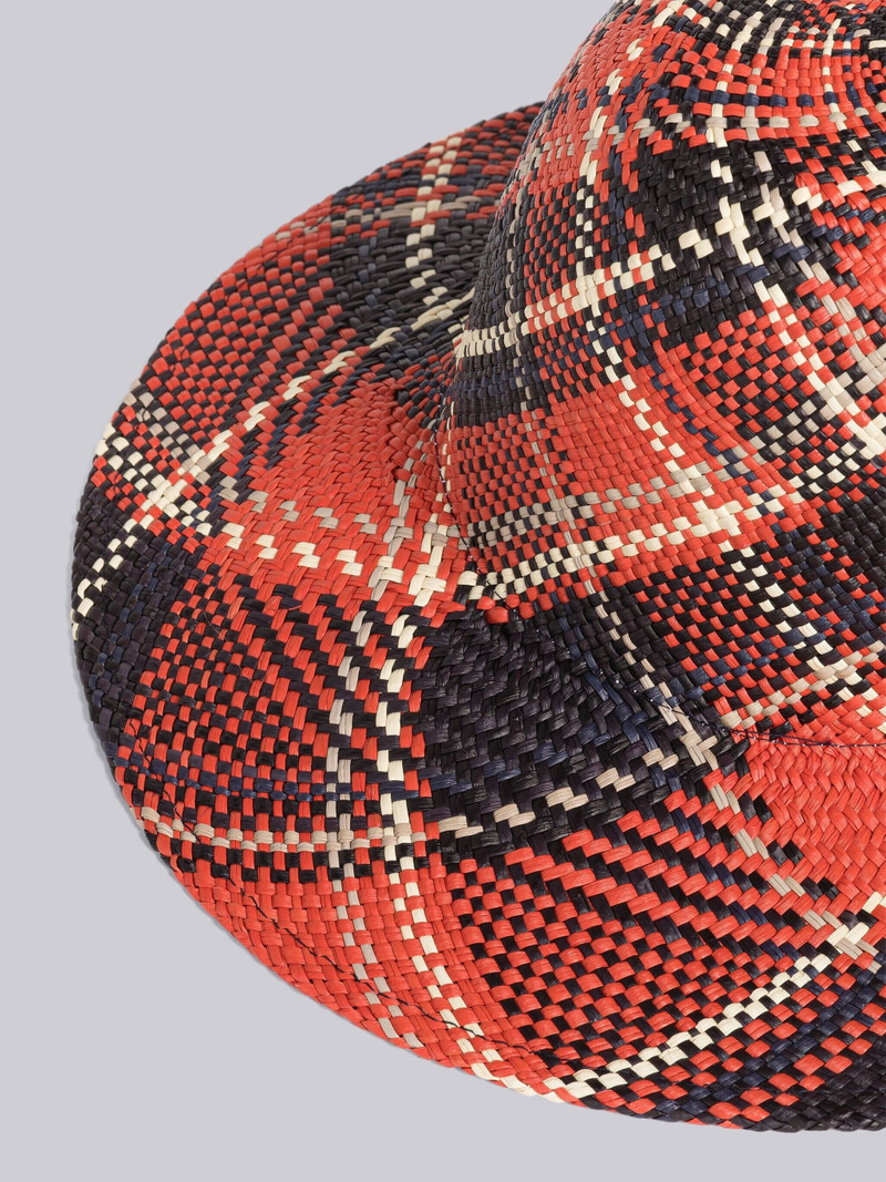 Thom Browne Straw Madras Sun Hat outlook