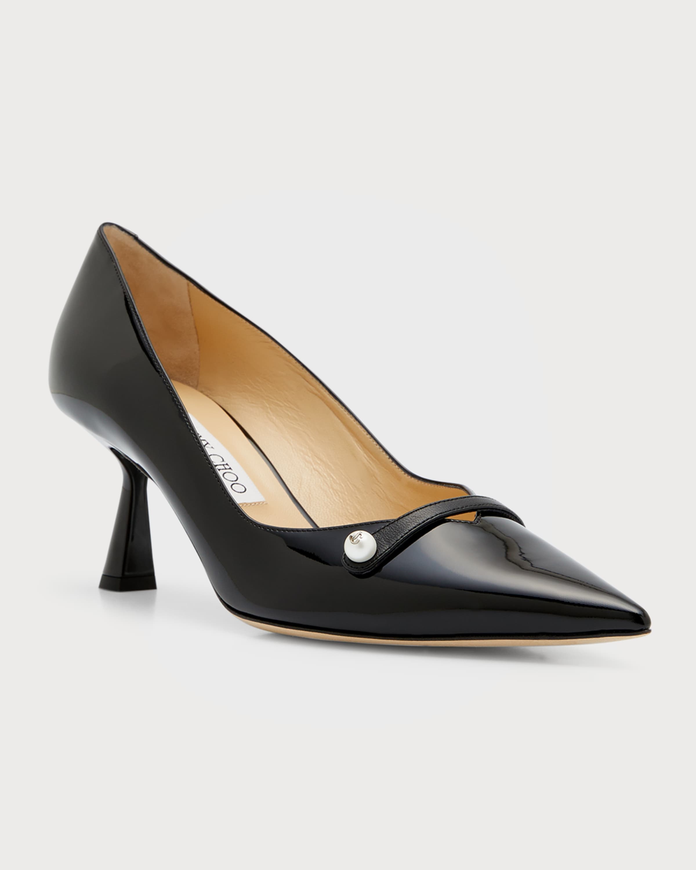 Rosalia Patent Pearly-Strap Pumps - 4