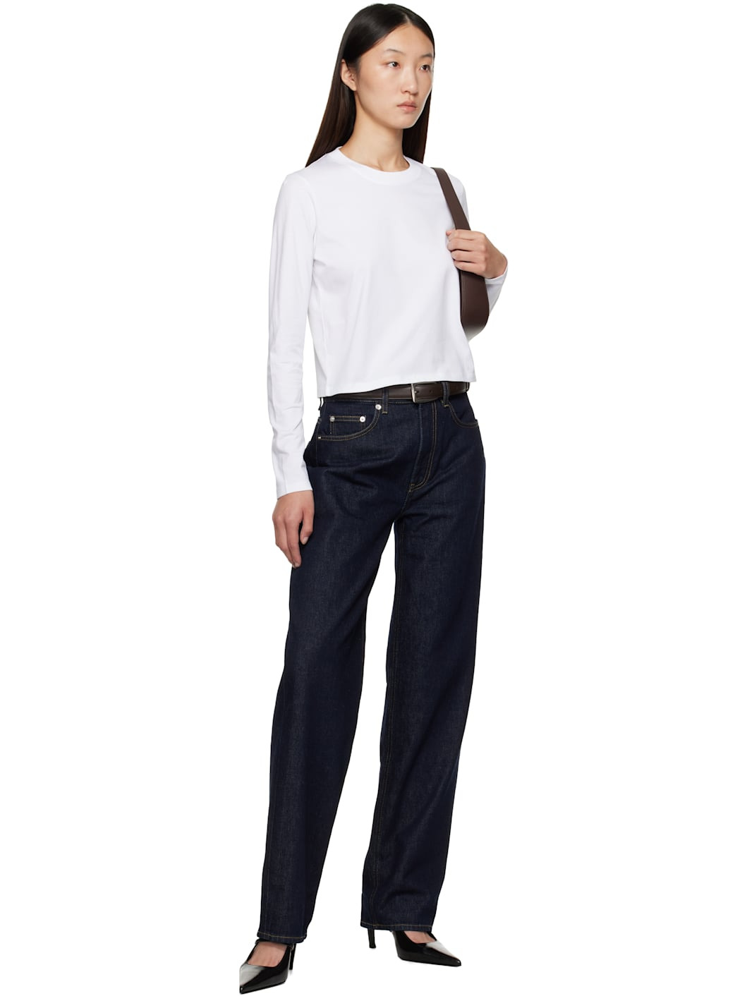 White Masal Organic Cotton Long-Sleeve T-shirt - 4